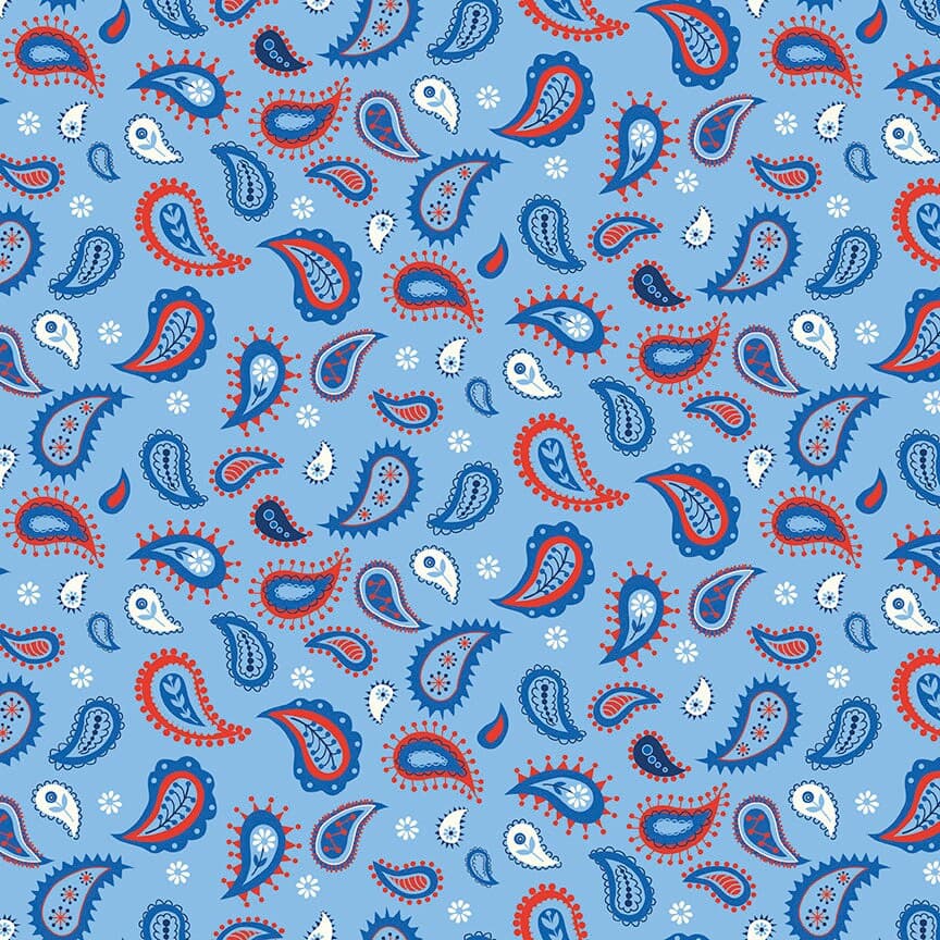 Red White & Bang by Sandy Gervais for Riley Blake Designs C11522 Blue