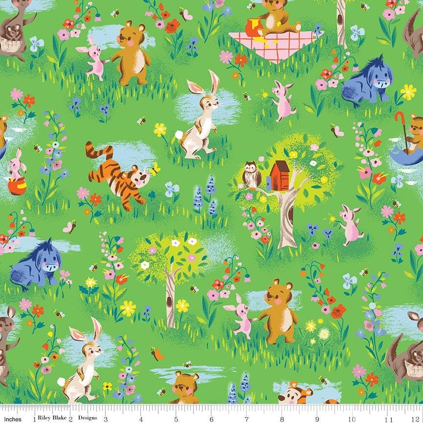100 Aker Woods by Jill Howarth for Riley Blake Designs C15170 Green - image 3