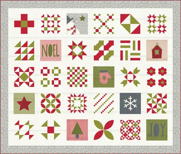 Red Barn Christmas by Sweetwater for Moda Fabrics Starlite Sampler KIT55530