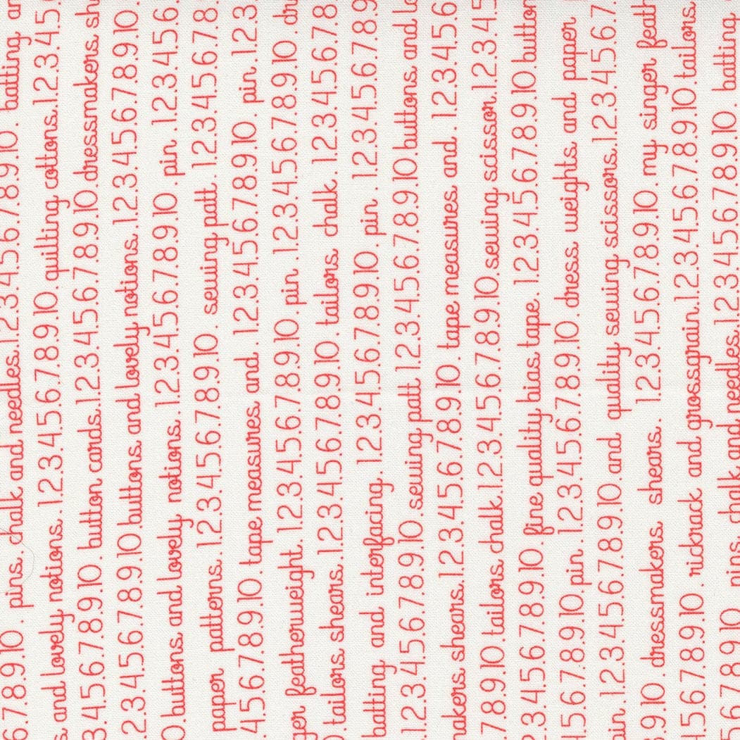 Fresh Fig Favorites by Fig Tree & Co for Moda Fabrics 20414-21 Ivory Red
