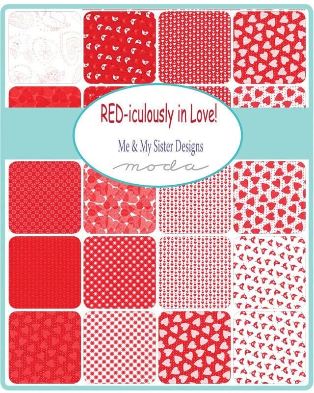 REDiculously In Love by Me and My Sister Designs for Moda Fabrics. Item number 22363-12. Sold by the half yard. - image 3