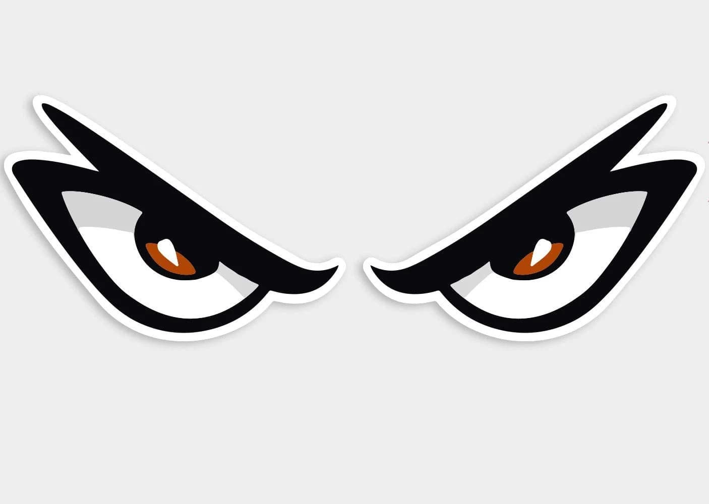MANIAC Eyes Sticker Manische Augen Premium Aufkleber Motorrad Sticker Helm Tuning Design Wetterfest