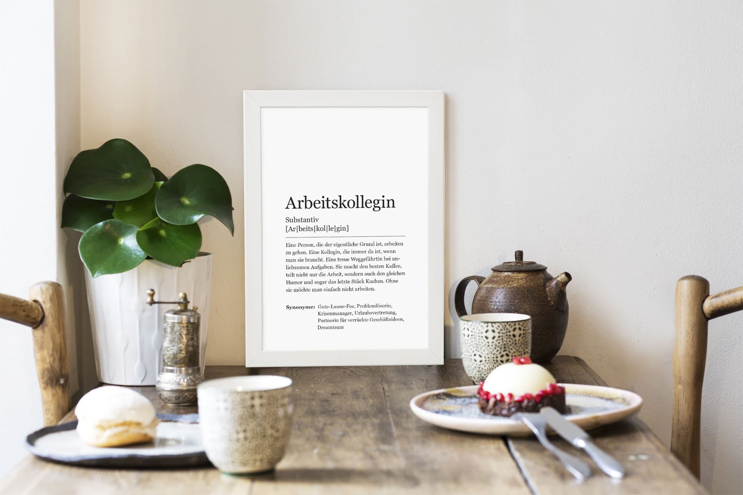 Arbeitskollegin Kunstdruck im Rahmen Fine Art Deko Bild Poster gerahmt Din A4 Originaldruck Printdesign - image 4