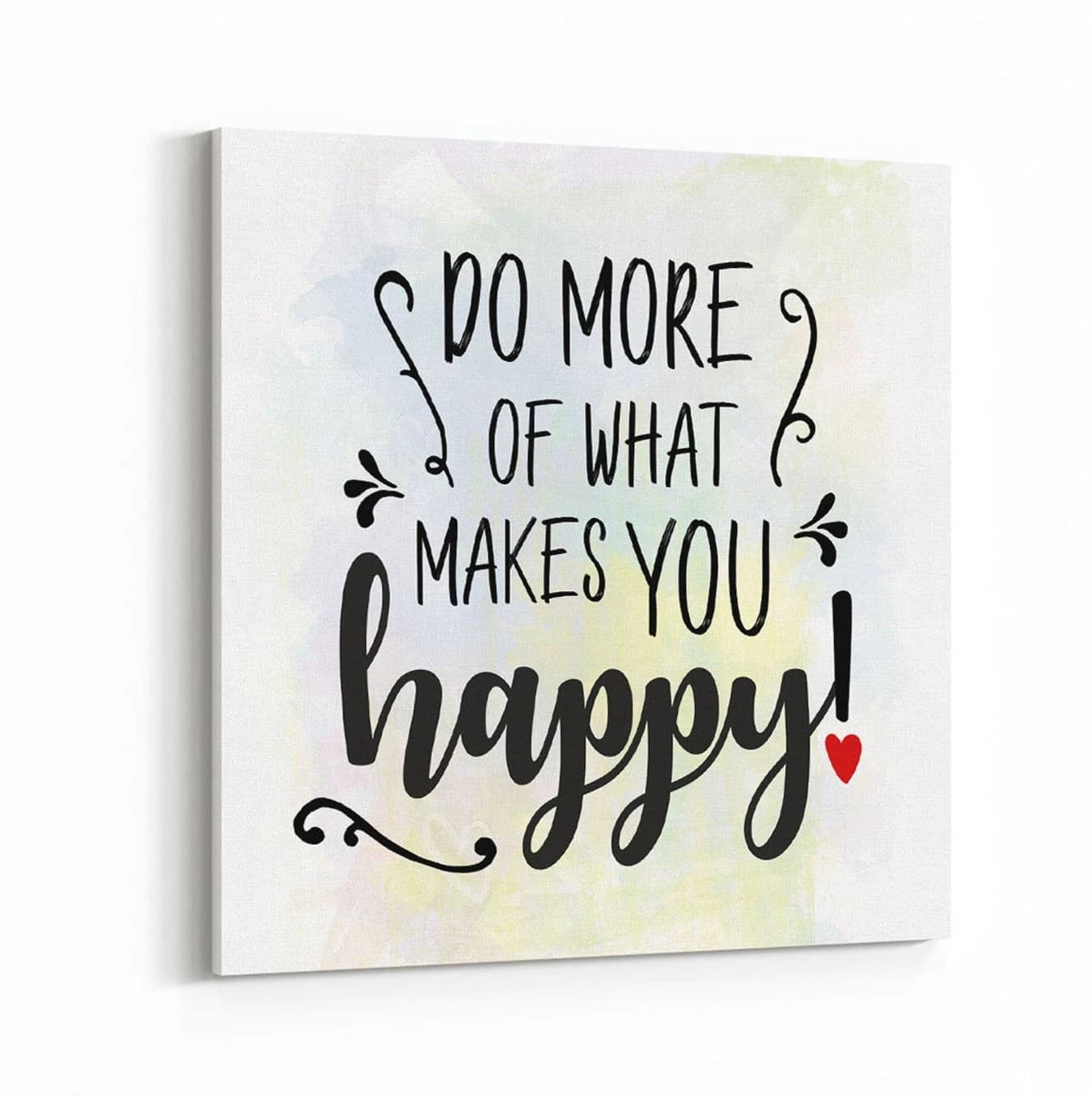 Do more of what makes you happy Leinwand Canvas Kunstdruck Typografie Wall Art Wandbild Handscript Typo Bild Dekoration