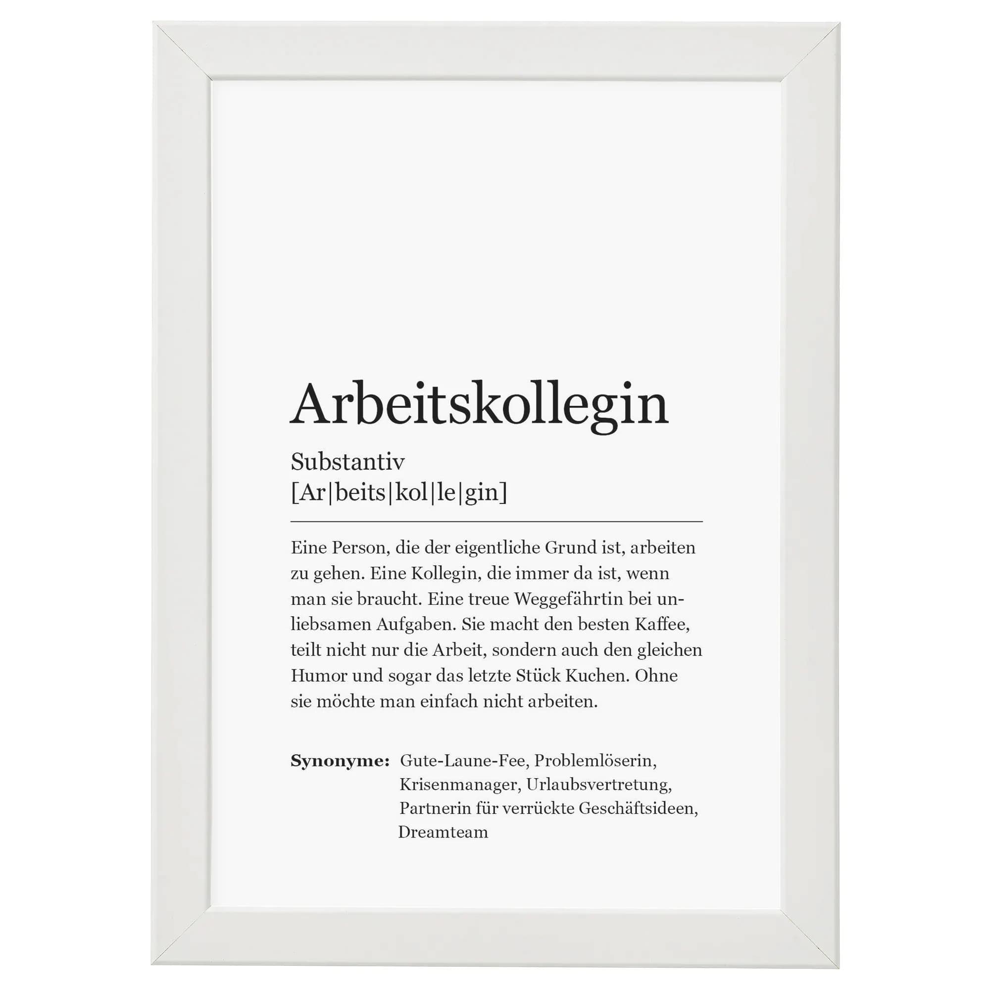 Arbeitskollegin Kunstdruck im Rahmen Fine Art Deko Bild Poster gerahmt Din A4 Originaldruck Printdesign - image 3