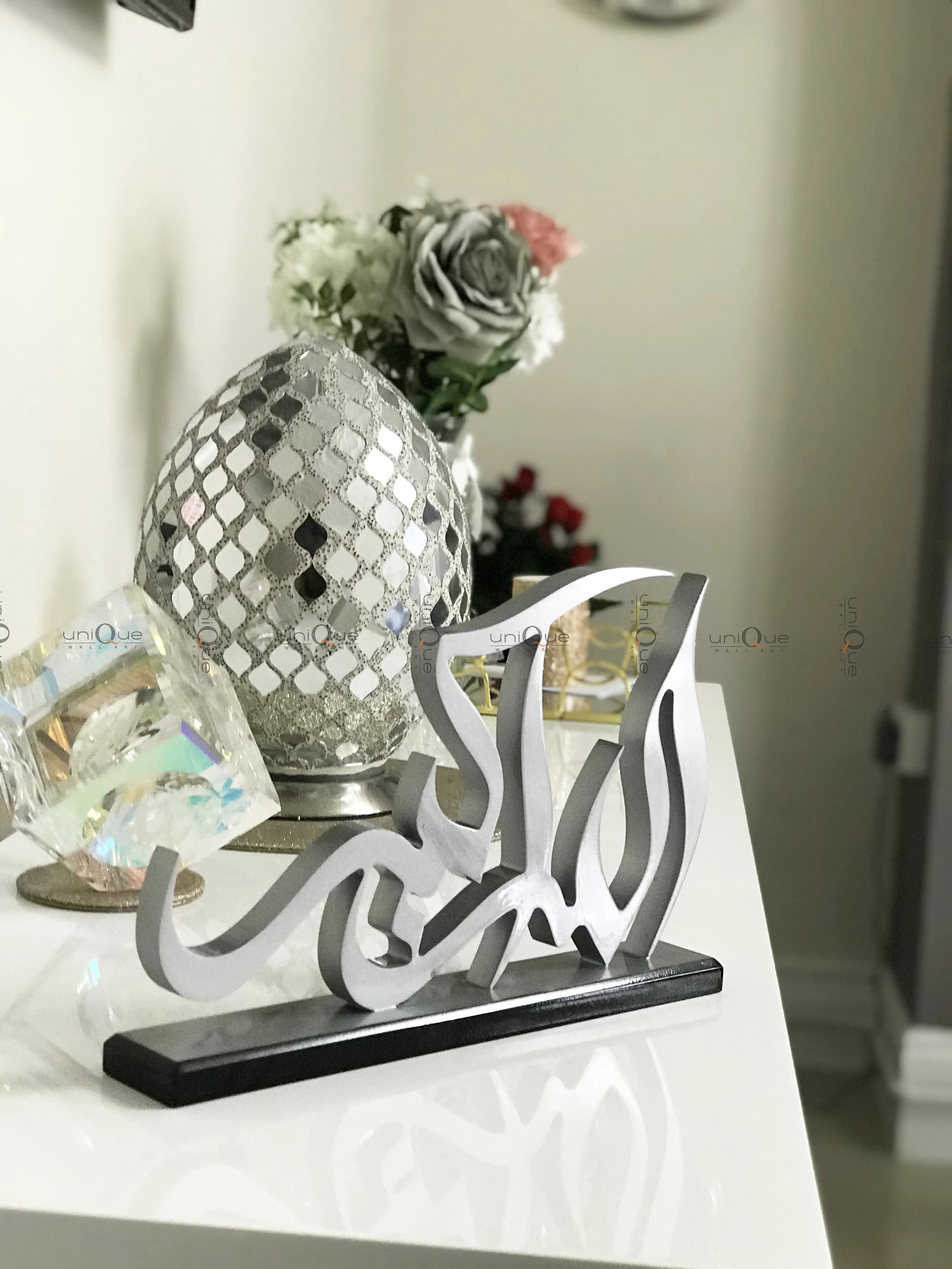 3D Wood Art, Arabic Calligraphy, Islamic Table Decor - image 3