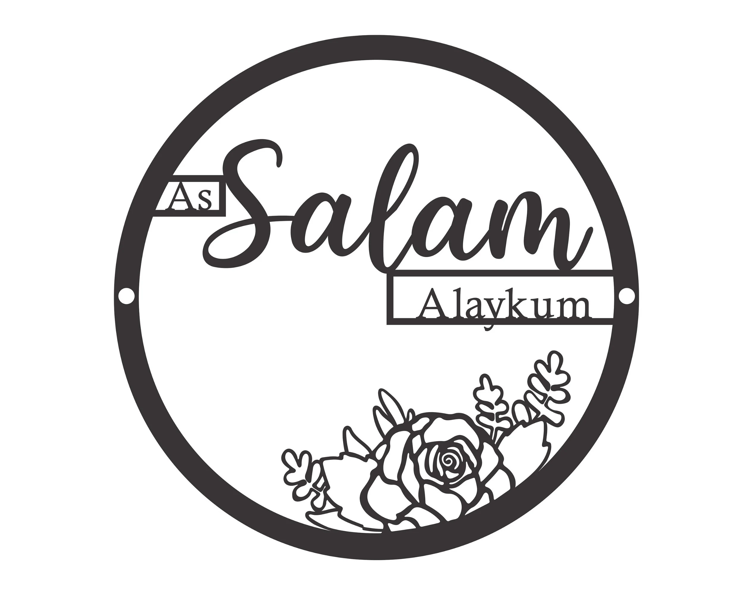 As Salamu Alaykum Door Sign | Stainless Steel Islamic Wall Art