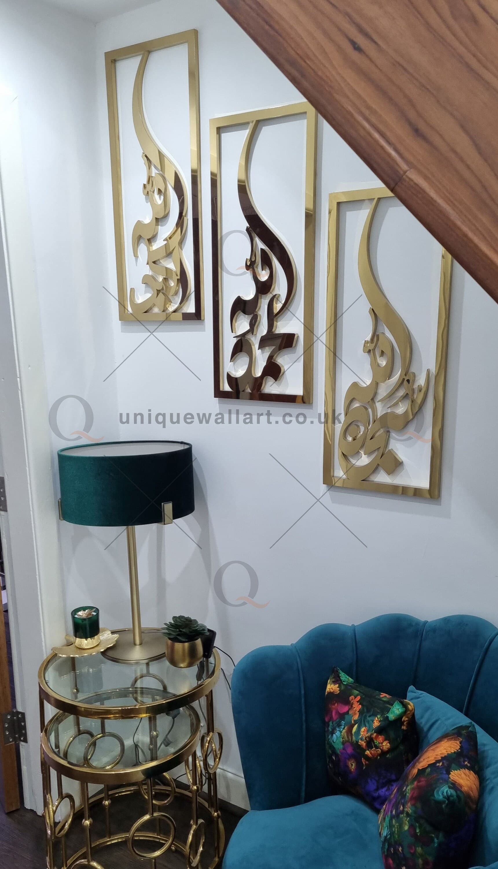 Tasbeeh Set islamic Wall Art SubhanAllah Alhamdulillah Allah ho Akbar home Decor | Arabic Calligraphy - image 4