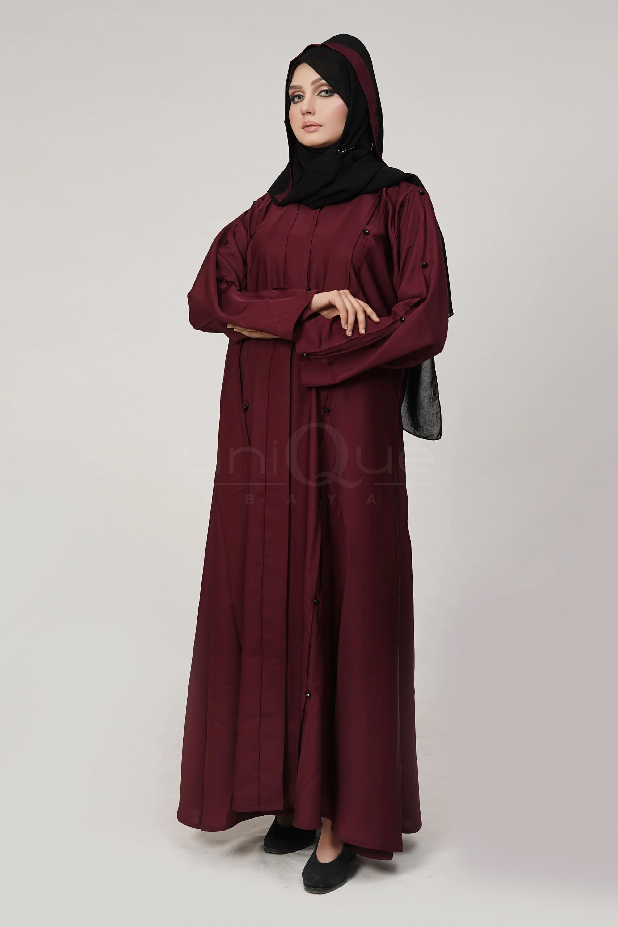 Pleated Nida Abaya, Muslim Women's Dress, Ramadan Eid Wear - image 3