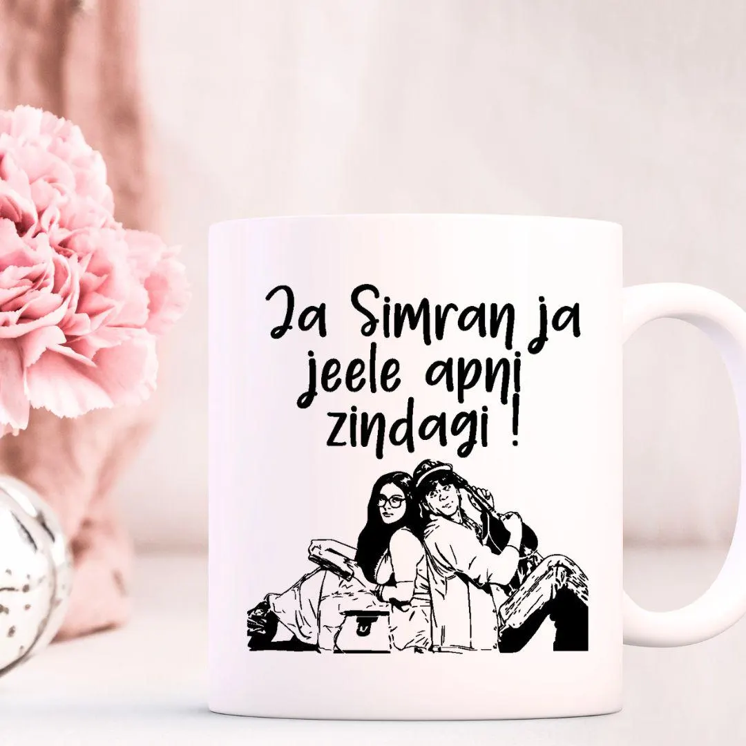 DDLJ Mug, Jaa Simran Jaa, Bollywood Mug, Indian Couple Gift, Desi Wedding Gift, Indian Birthday Gift, Gift for Sister, 11oz Ceramic Cup