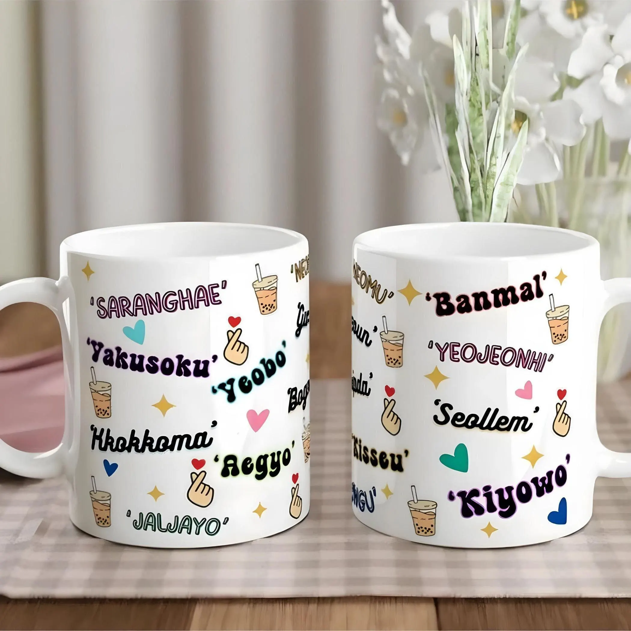 Korean Drama Mug, Kdrama Gifts, K Drama Fan Gift, Korean Gifts for Women, Hangul Phrases Cup, Gift for Her, 11oz Ceramic - image 4