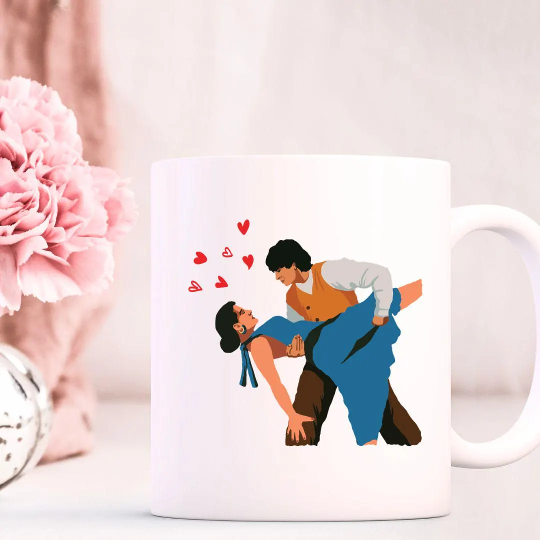 DDLJ Mug, Shah Rukh Khan Kajol, Bollywood Mug, Desi Mugs, Indian Couple Gift, Bollywood Gift, Gift for Girlfriend, Hindi Movie, 11oz Cup