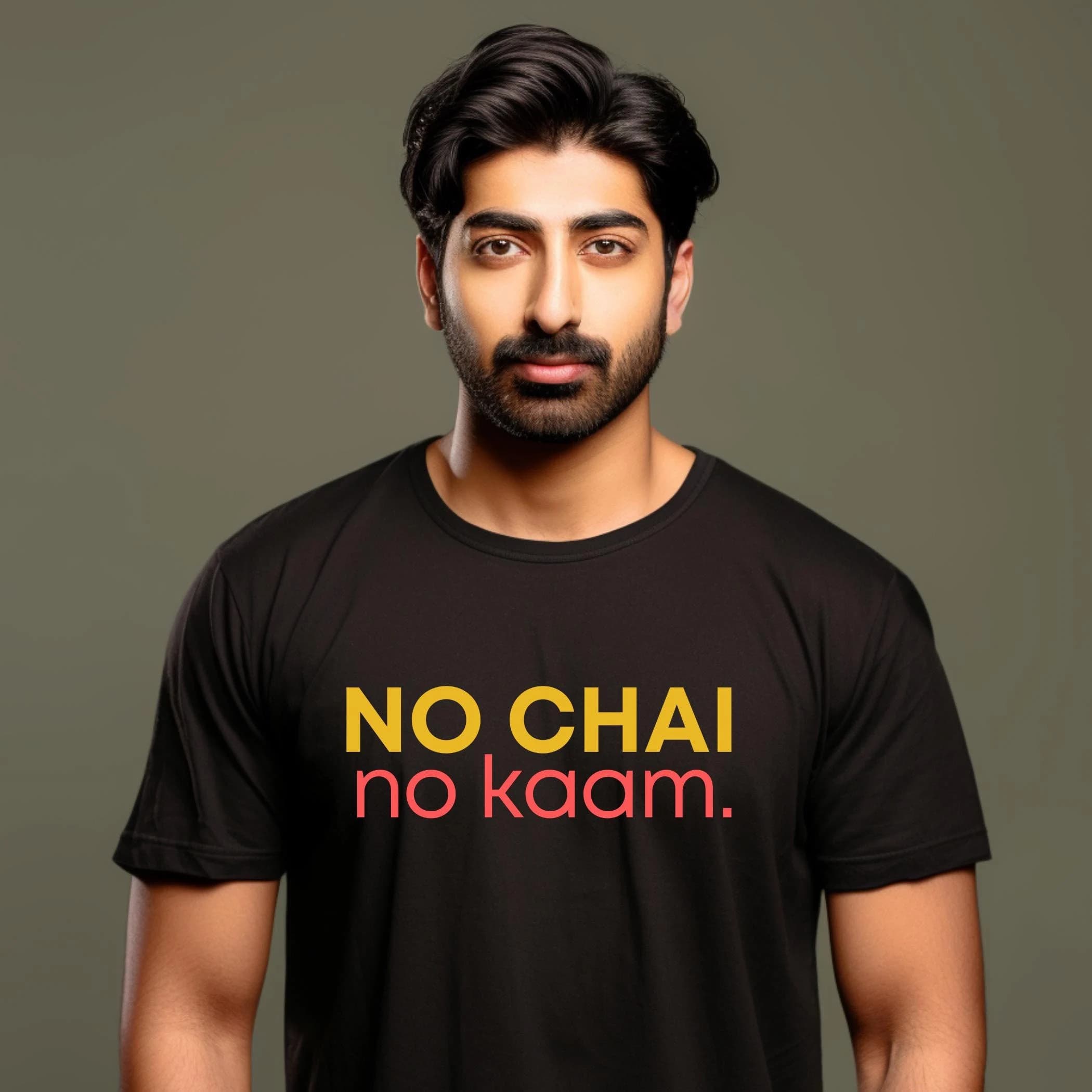 Chai Shirt, No Chai No Kaam Tee, Desi Shirt, Coffee Lover Shirt, Indian Gifts for Men, Funny Desi Shirt, Unisex Cotton Tee
