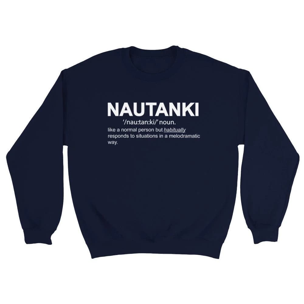 Funny Desi Humor Shirt, Desi Streetwear, Indian Gifts for Women, Hindi Word Crewneck, Sweatshirt Gift, Unisex Pullover, Nautanki Sweatshirt - image 3