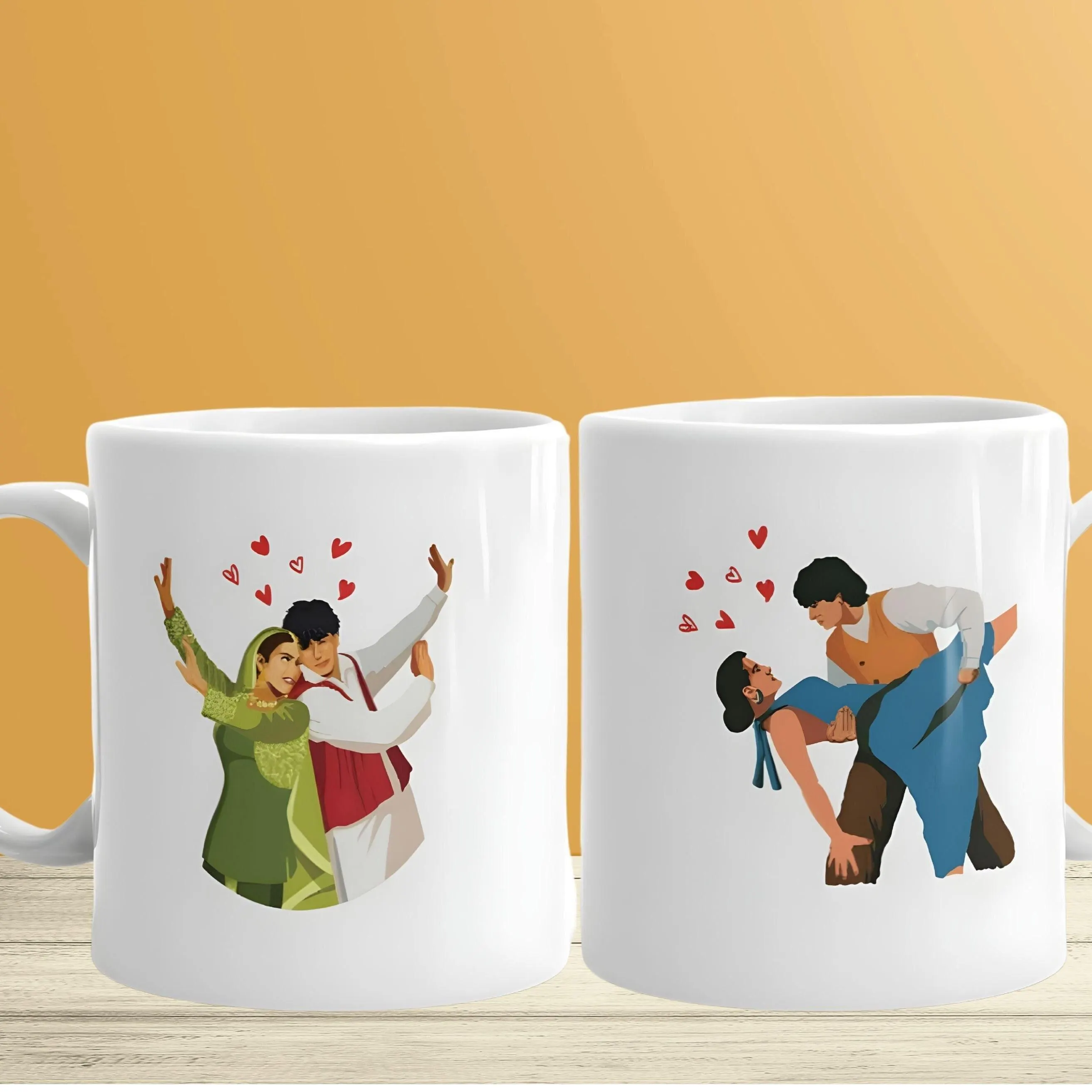 DDLJ Mug, Shah Rukh Khan Kajol, Bollywood Mug, Desi Mugs, Indian Couple Gift, Bollywood Gift, Gift for Girlfriend, Hindi Movie, 11oz Cup - image 2