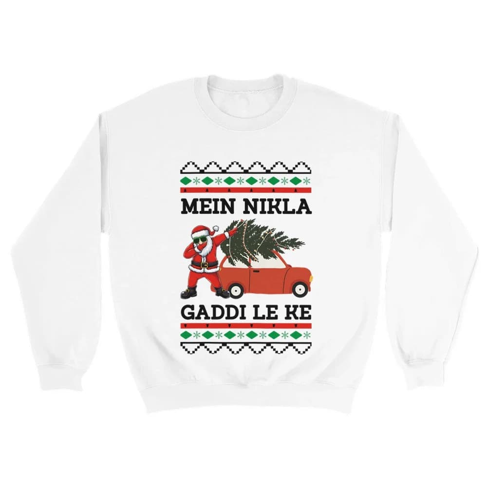 Desi Santa Ugly Christmas Sweatshirt, Indian Xmas Gift, Punjabi Christmas Sweater, Funny Desi Jumper, Brown Santa, Unisex Pullover - image 4