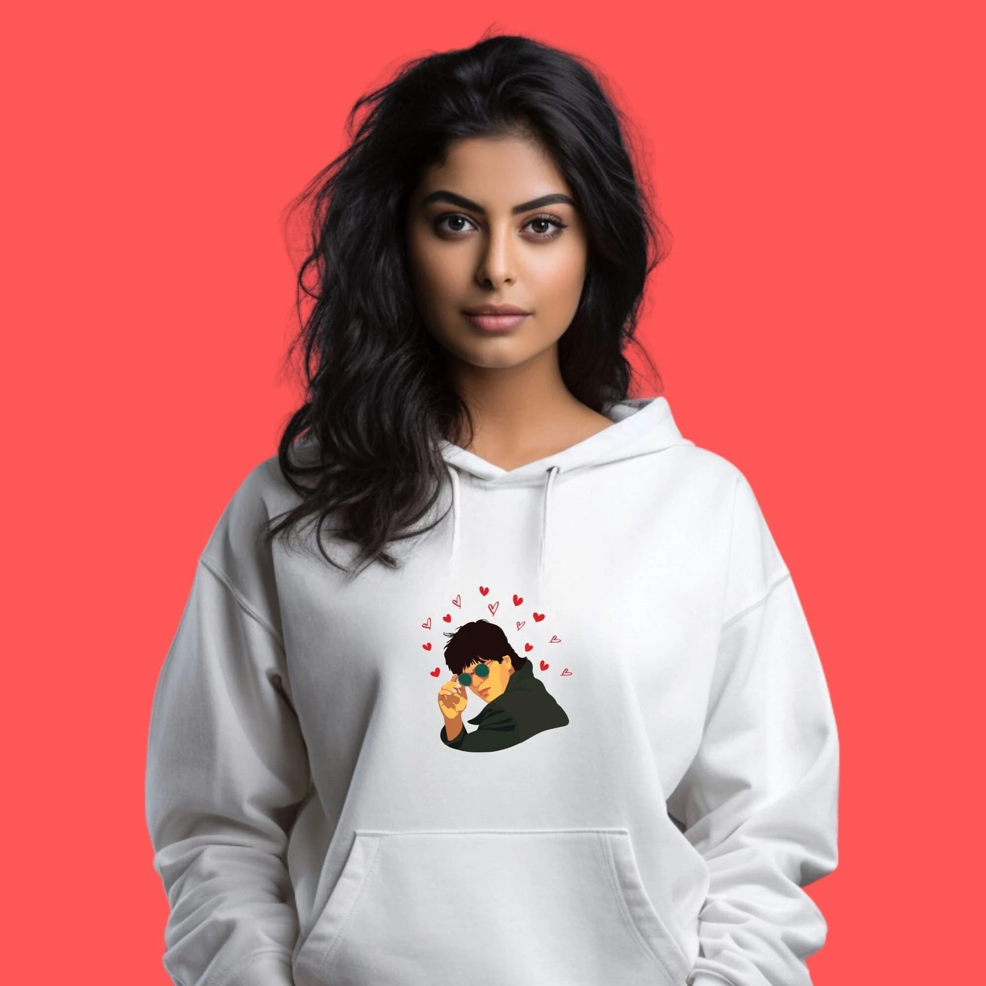 Shah Rukh Khan Hoodie, Bollywood Inspired Hoodie, SRK Fan Pullover, Desi Shirt, Indian Gifts for Men, Gift for Husband, Unisex