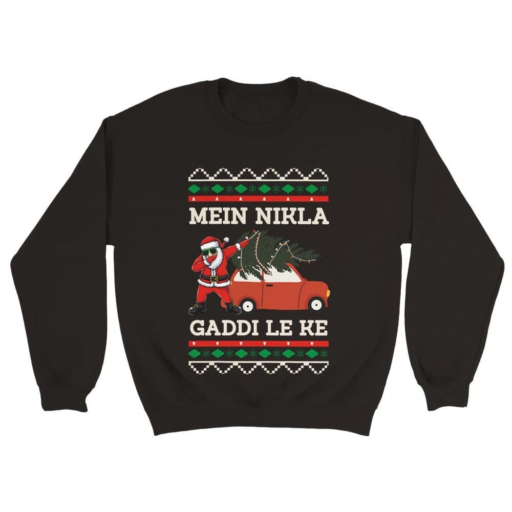 Desi Santa Ugly Christmas Sweatshirt, Indian Xmas Gift, Punjabi Christmas Sweater, Funny Desi Jumper, Brown Santa, Unisex Pullover - image 5