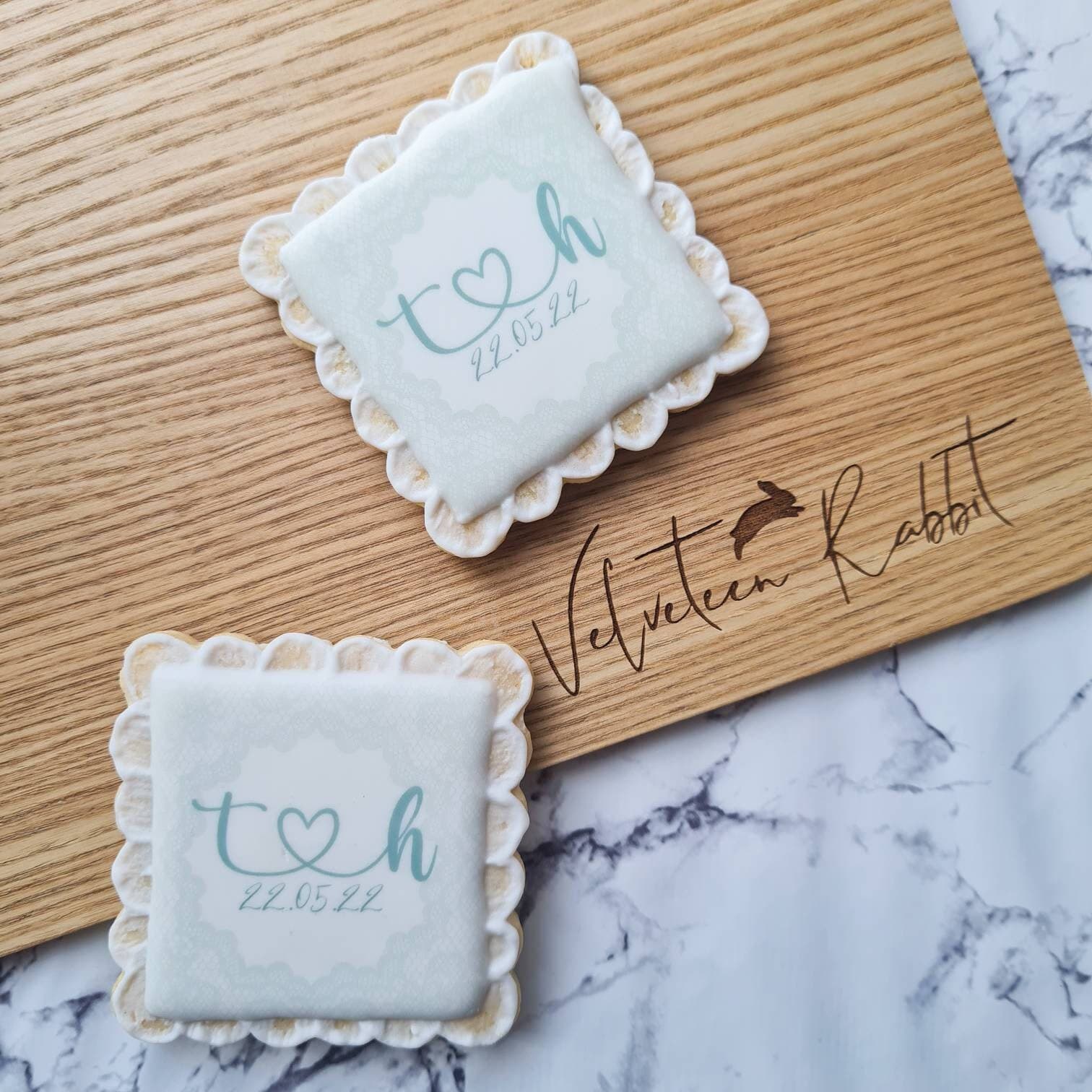 Personalized Wedding Favour Biscuits, Hand-Iced Lace Design Cookies, Bride & Groom Initials, Engagement Edible Table Decor, Elegant Treats - image 3