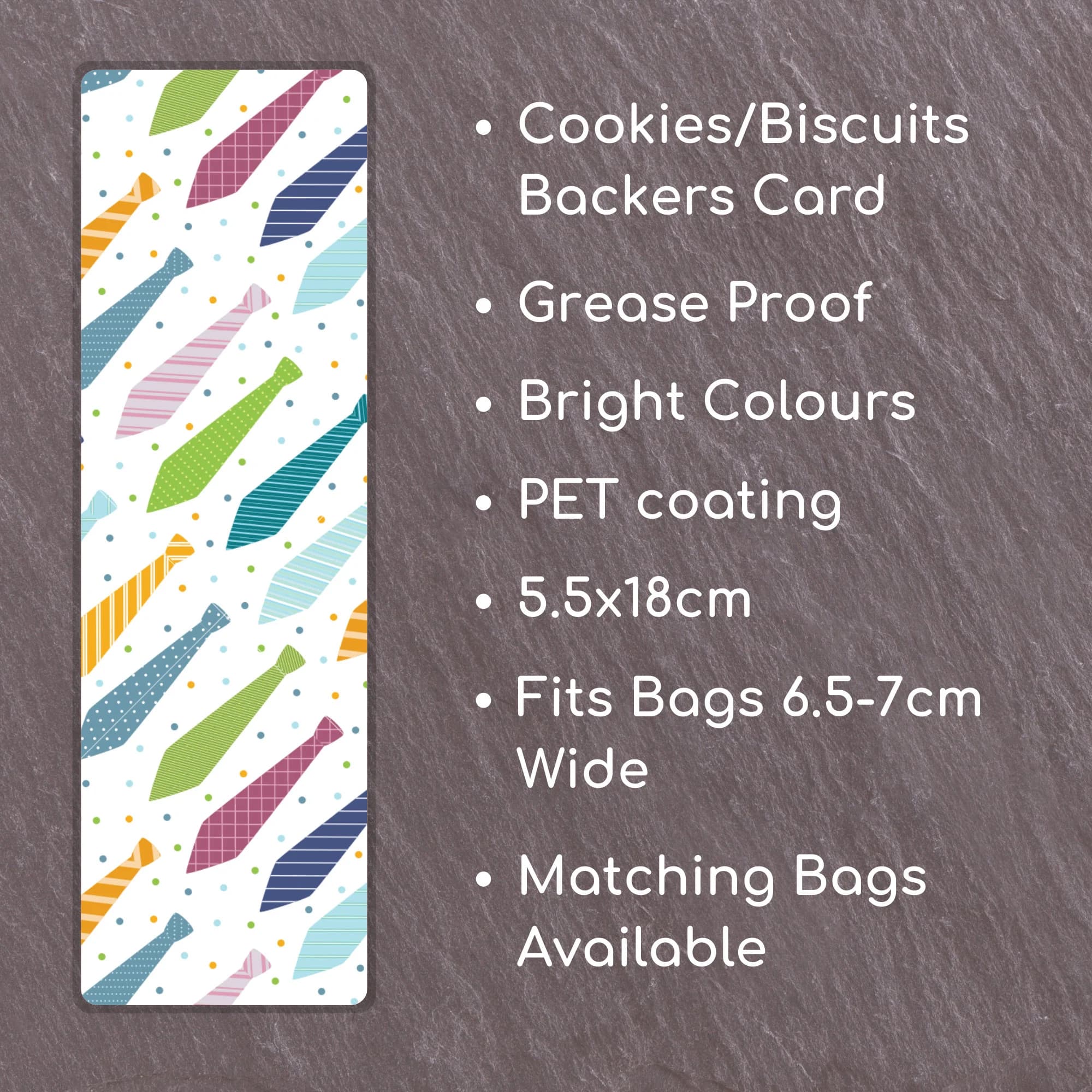 Father's Day Cookie Card: Greaseproof Biscuit Backing (55x180mm)