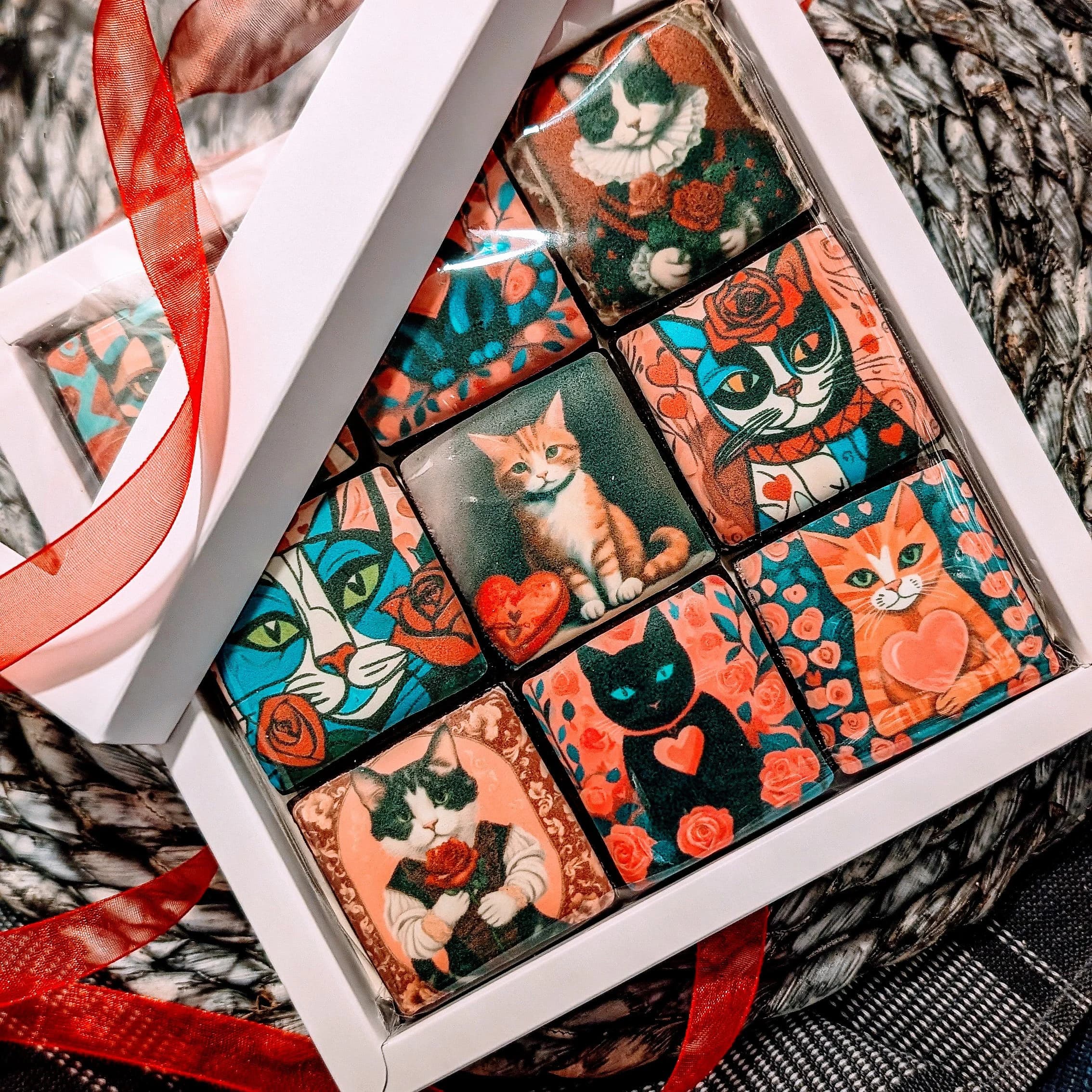 Cat Lover Biscuit Gift Box, Mum Cookies, Artistic Cat Prints - image 5