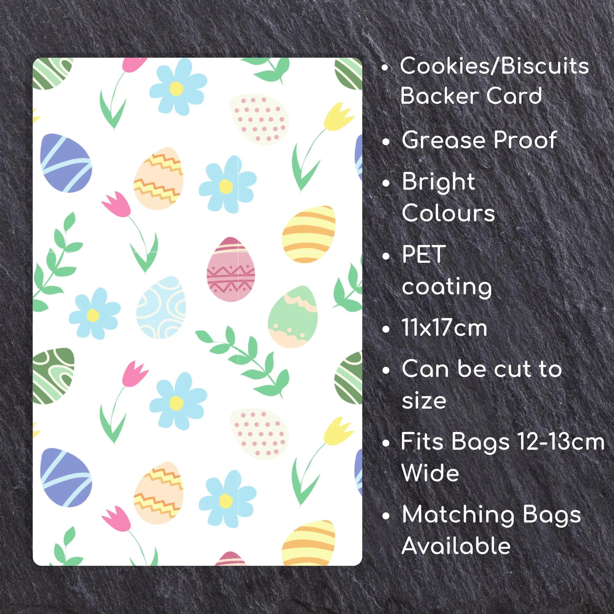 Easter Cookie Card: Greaseproof Food Safe Biscuit Backing (110x170mm)