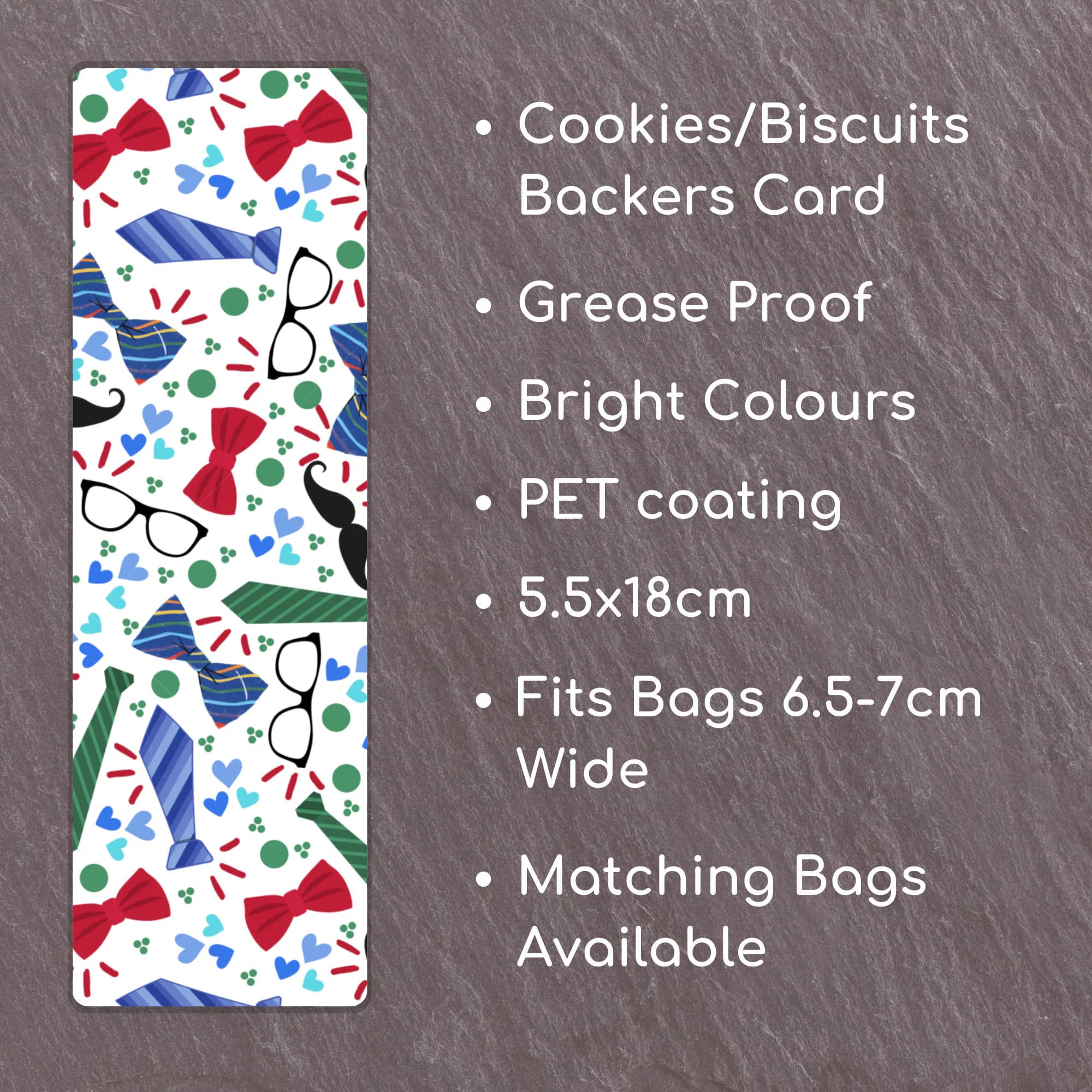 Father's Day Cookie Card: Greaseproof Biscuit Backing (55x180mm) - image 2