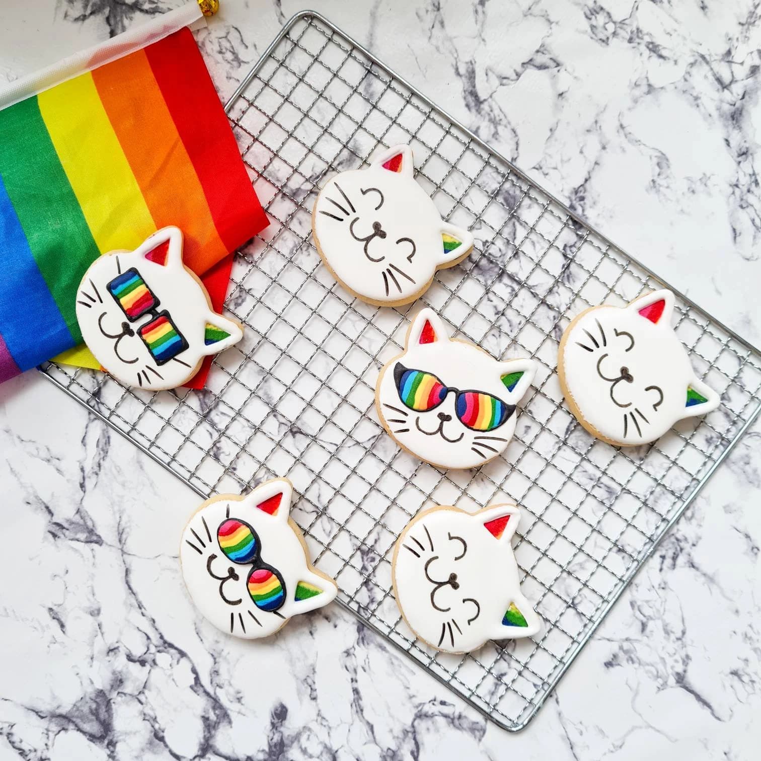 Pride Cat Biscuit Gift Box: Hand-Iced Kawaii Cookies