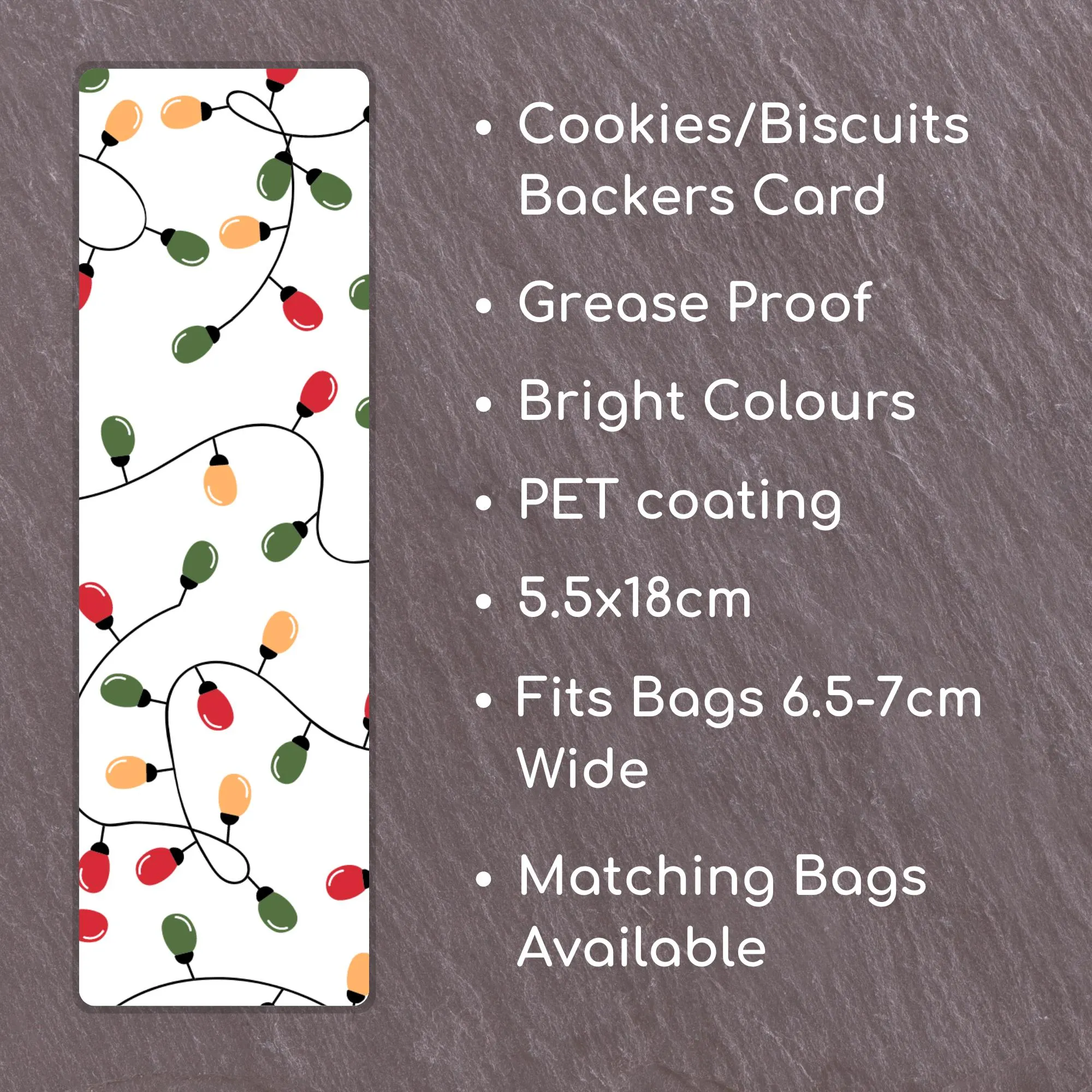 Christmas Cookie Card: Grease Proof Mini Cookie Sleeves (55x180mm) - image 3