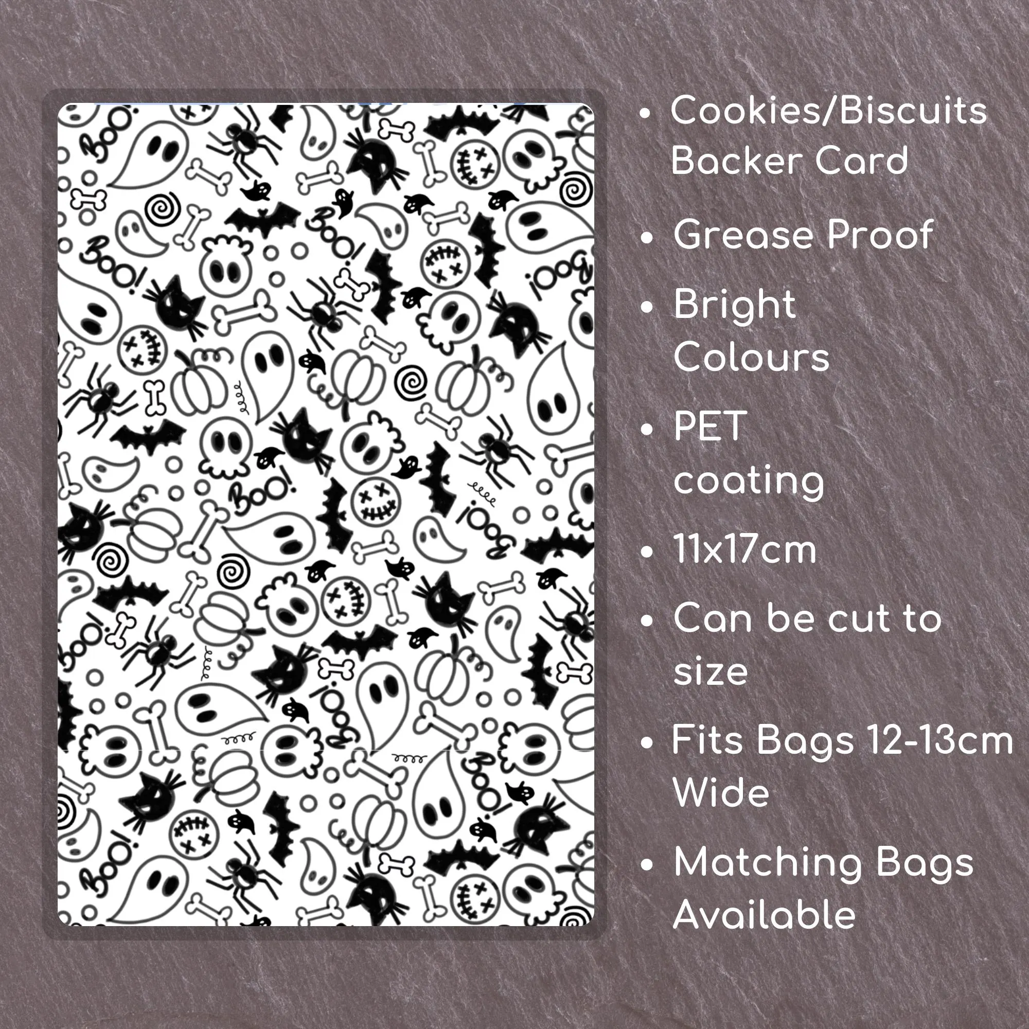 Halloween Cookie Card: Greaseproof Biscuit Backing (110x170mm) - image 2