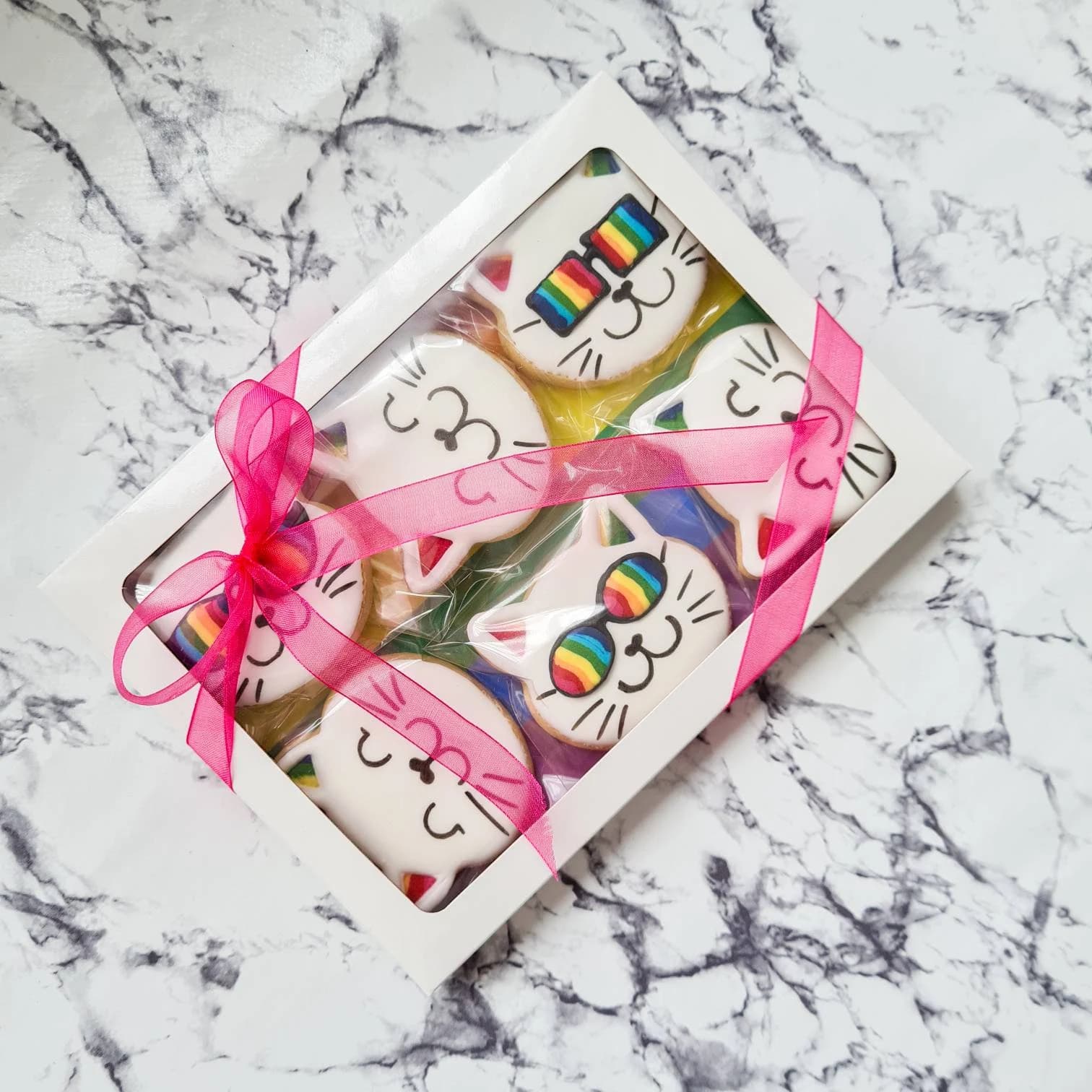 Pride Cat Biscuit Gift Box: Hand-Iced Kawaii Cookies - image 4