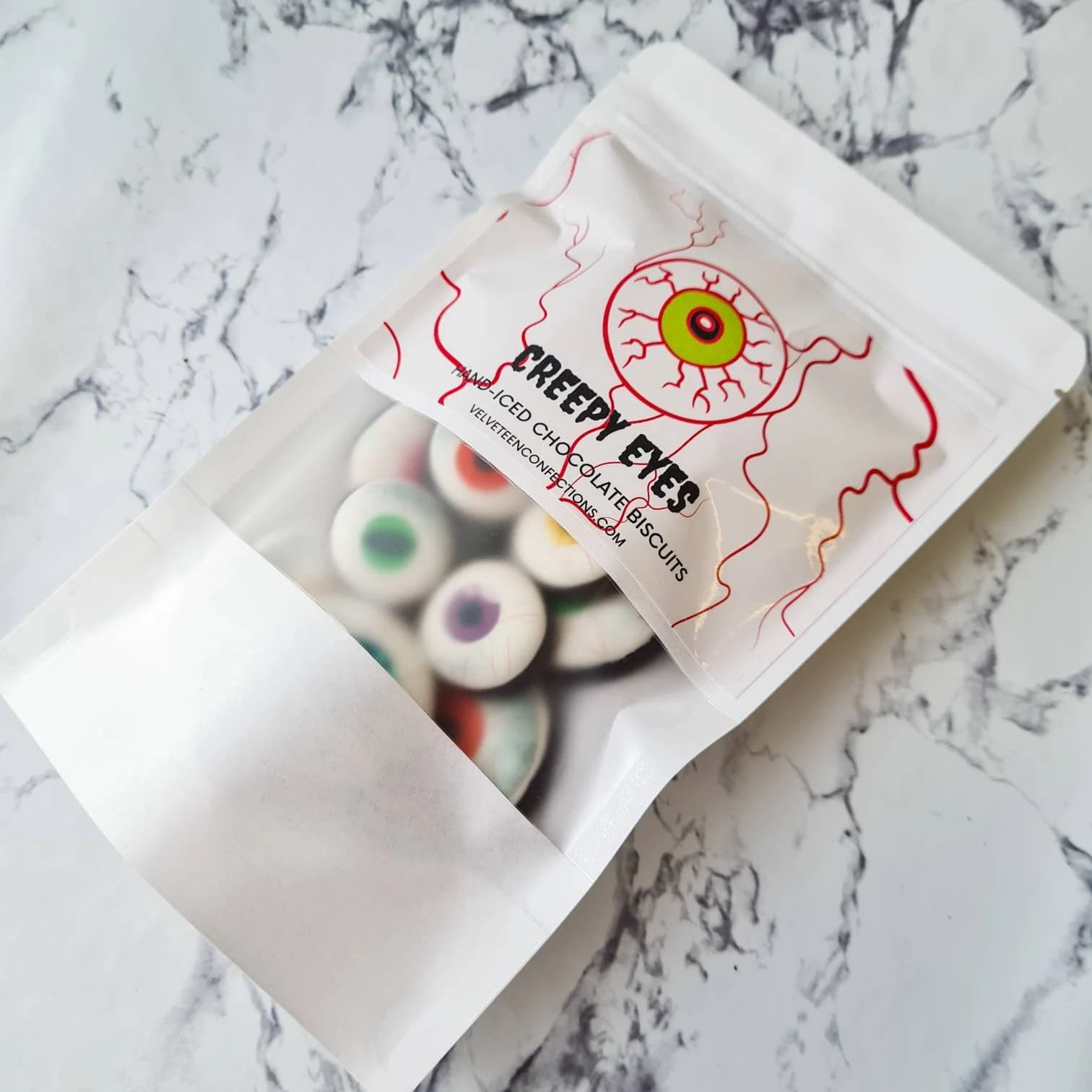 Creepy Eye Halloween Biscuits, Chocolate Cookie Gift Bag - image 3