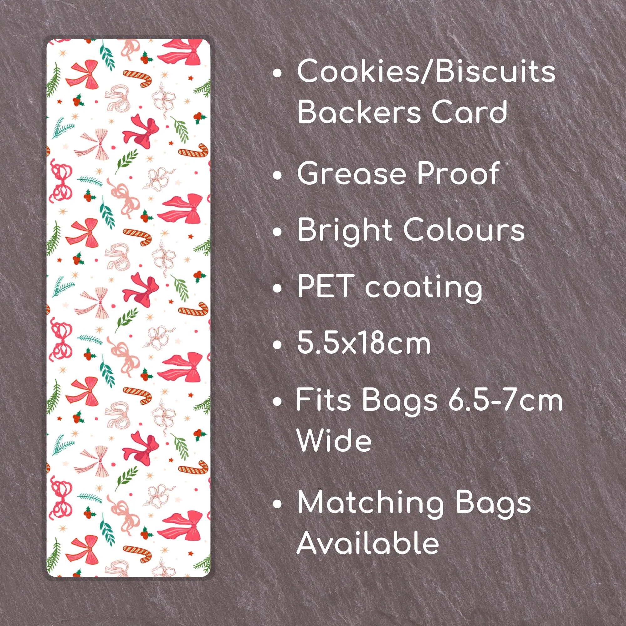 Christmas Cookie Card: Grease Proof Mini Cookie Sleeves (55x180mm) - image 4