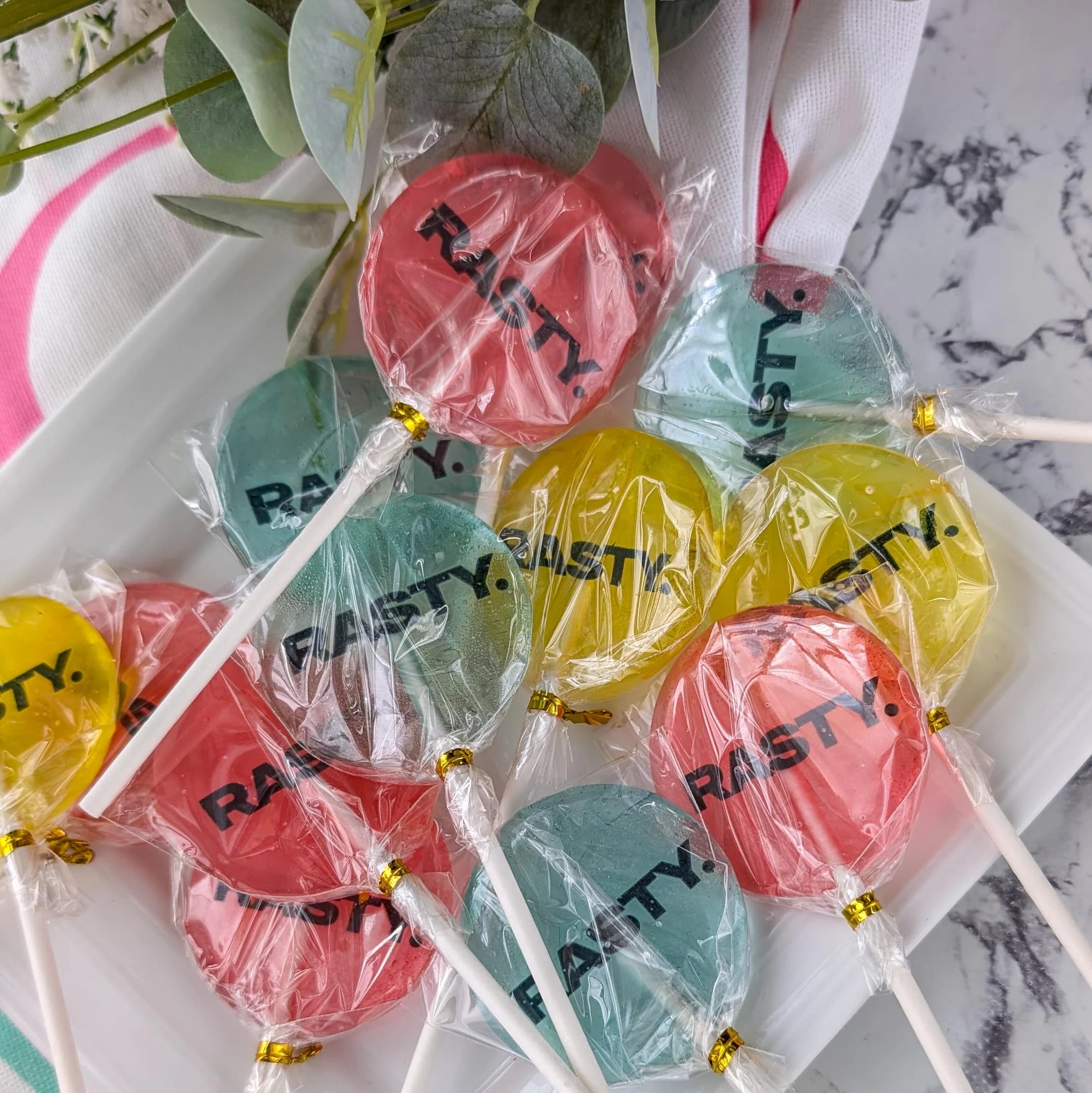 Corporate Lollipops with Logo (10 Pack): Branded Gourmet Favors