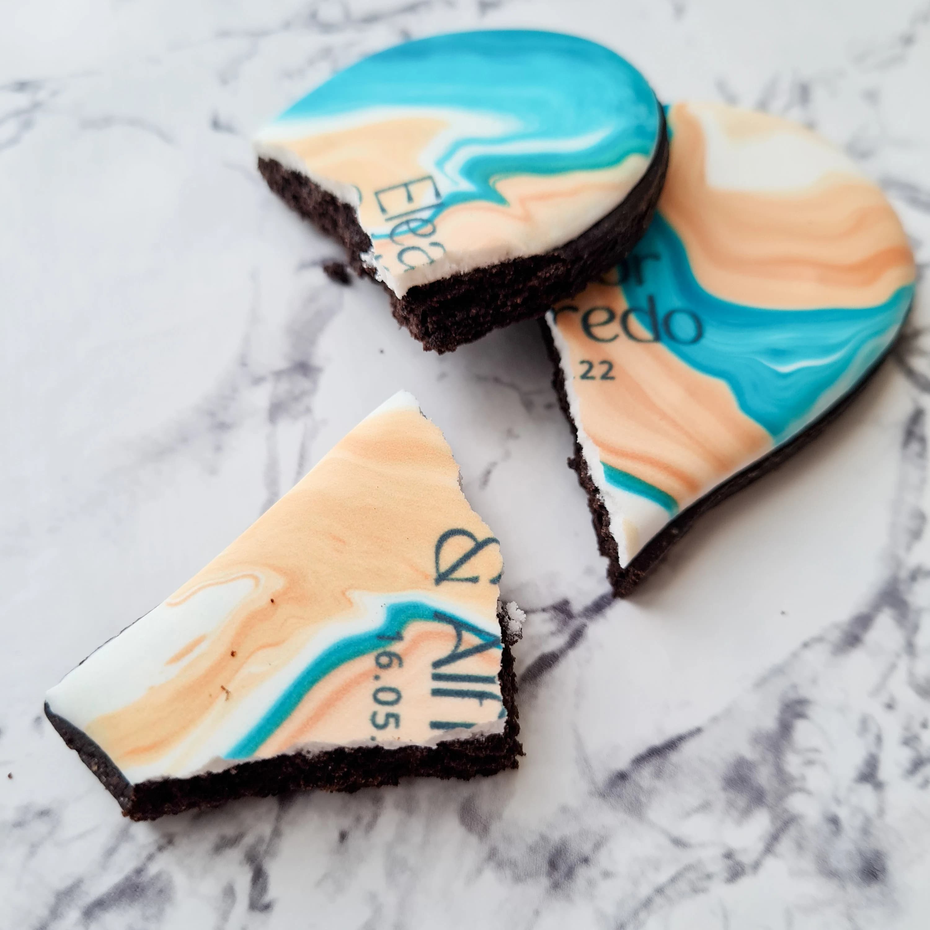 Personalised Wedding Biscuits Favours, Dessert Table, Edible Wedding Decor - image 5