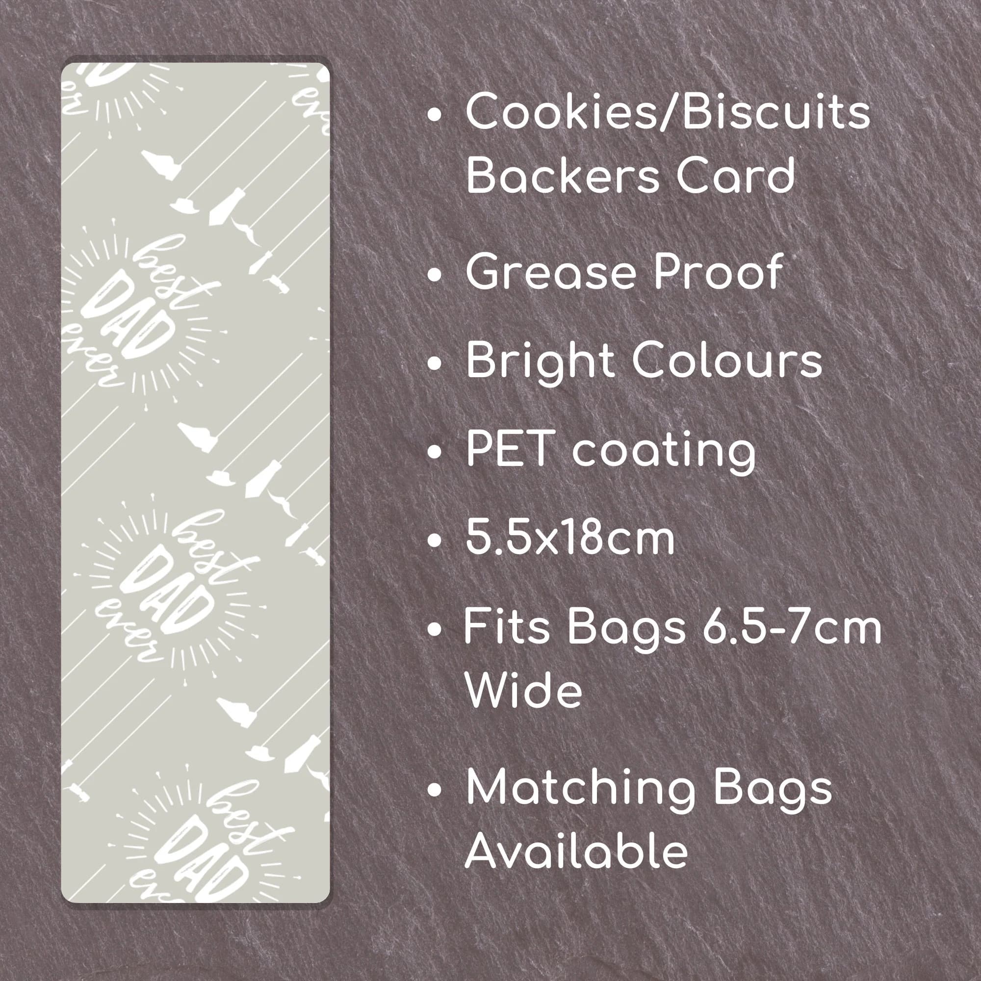 Father's Day Cookie Card: Greaseproof Biscuit Backing (55x180mm) - image 4