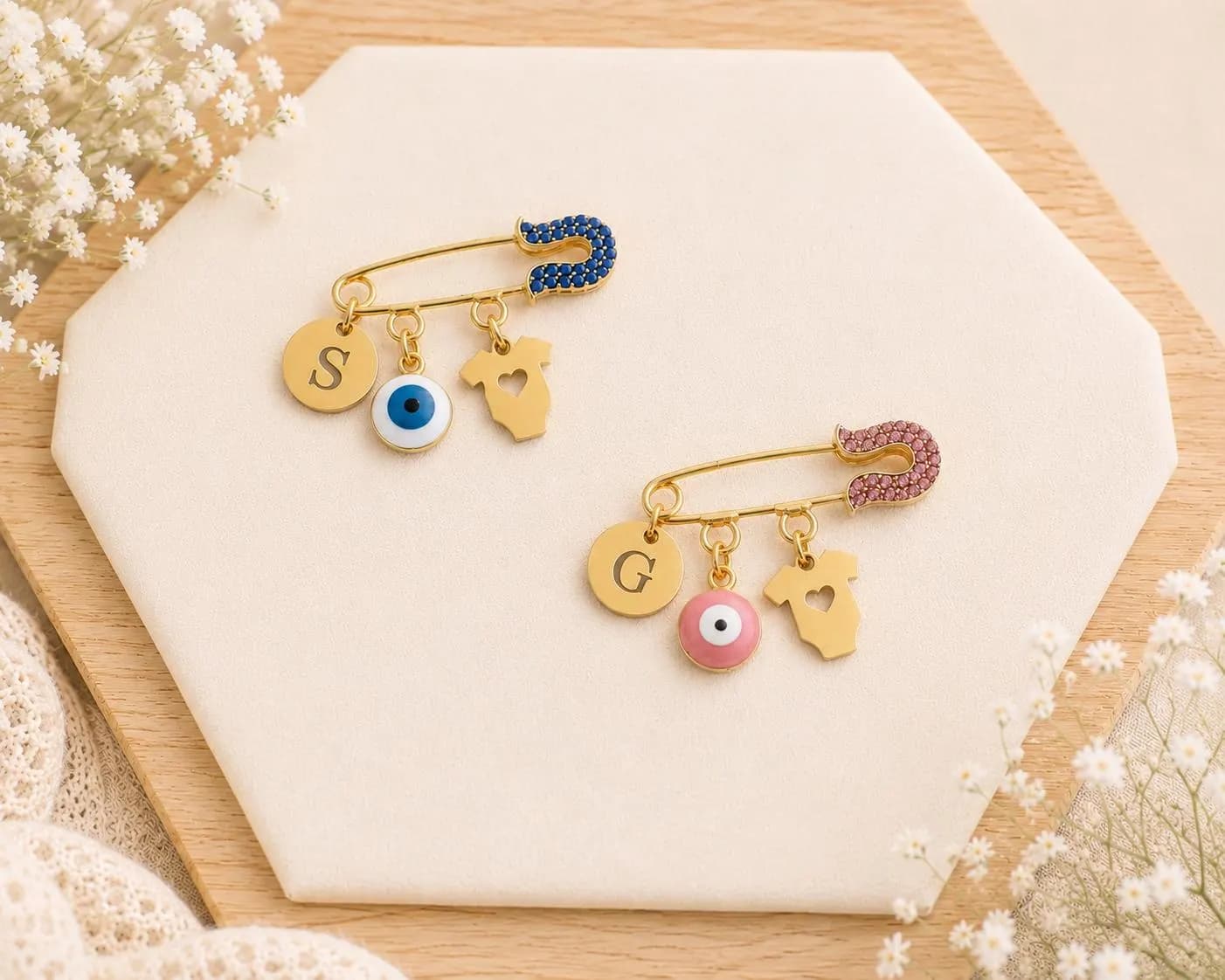 Personalized Baby Pin Brooch