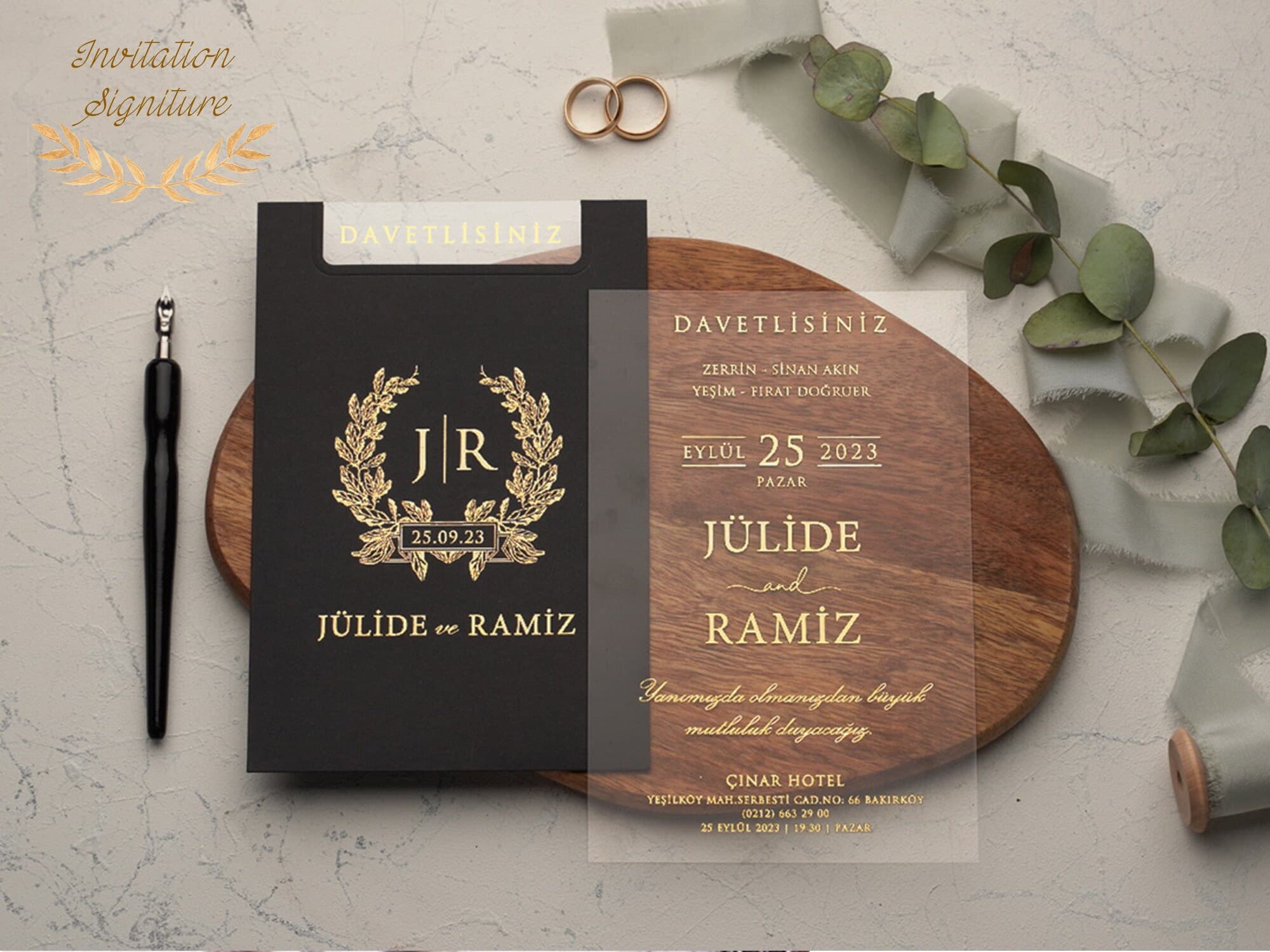 Acrylic Invitations, Acrylic Wedding Invitations, Wedding Invitation, Minimalist Design, Clear Acrylic Invitation, Wedding Invitation Set