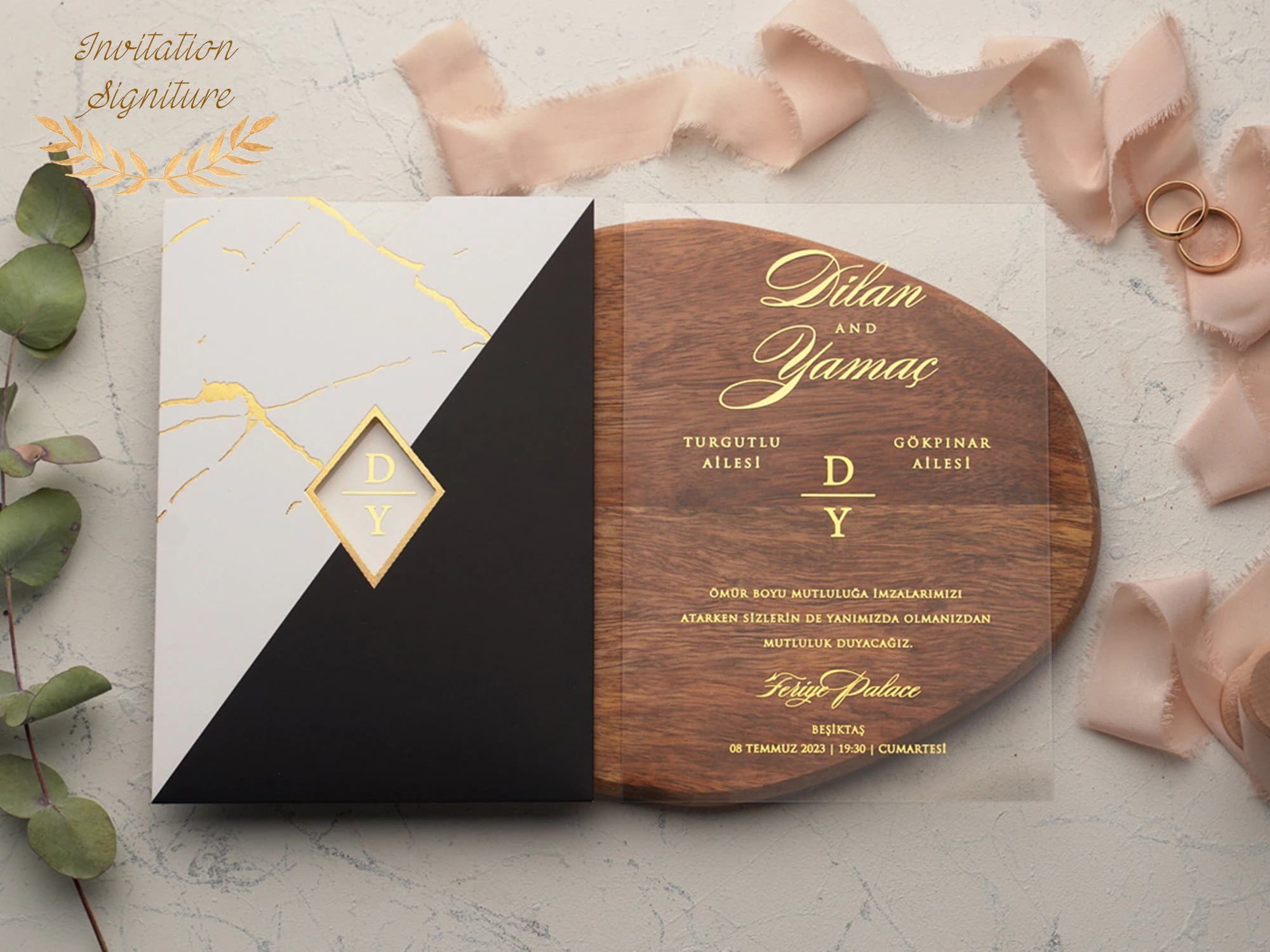 Wedding Invitation, Acrylic Invitations, Acrylic Wedding Invitations, Minimalist Design, Clear Acrylic Invitation, Wedding Invitation Set