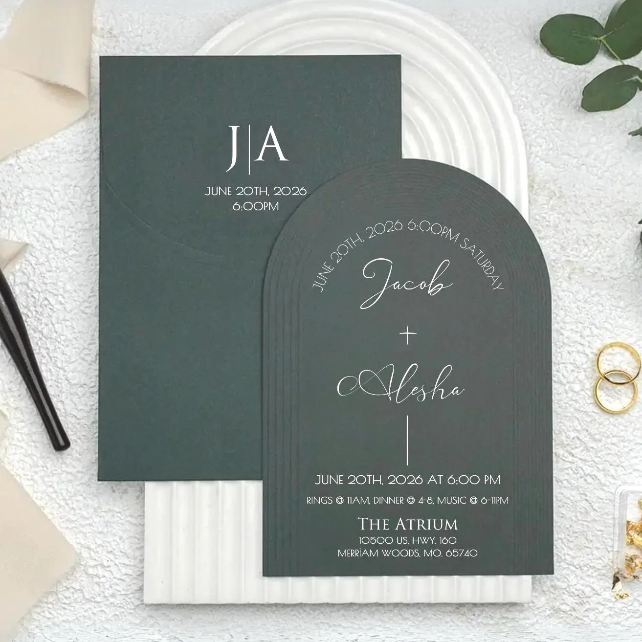 DIY Digital Wedding Invitation Template - Customizable Canva Template - Instant Download Elegant Digital Invitation - Printable Invitation