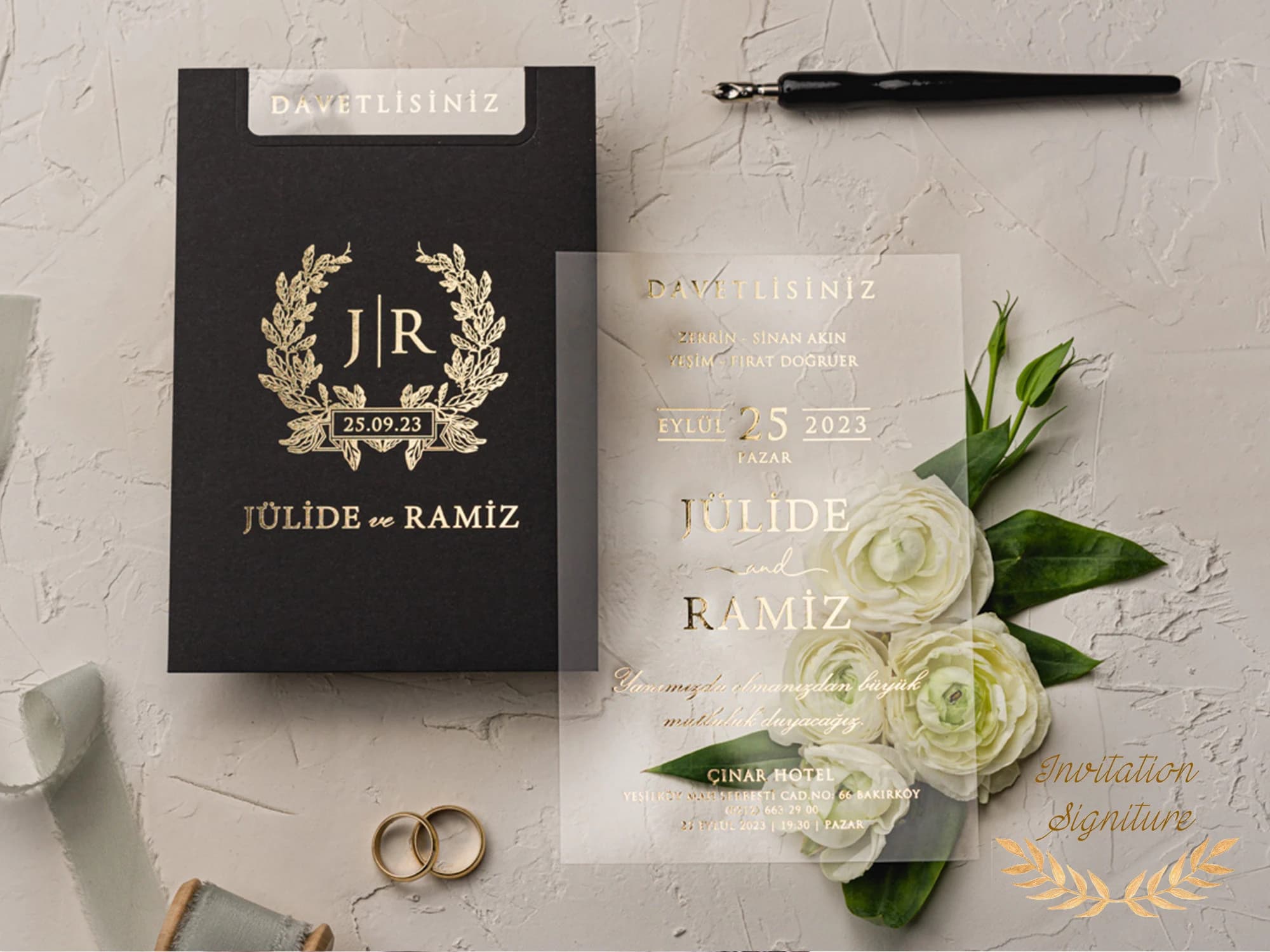 Acrylic Invitations, Acrylic Wedding Invitations, Wedding Invitation, Minimalist Design, Clear Acrylic Invitation, Wedding Invitation Set - image 5
