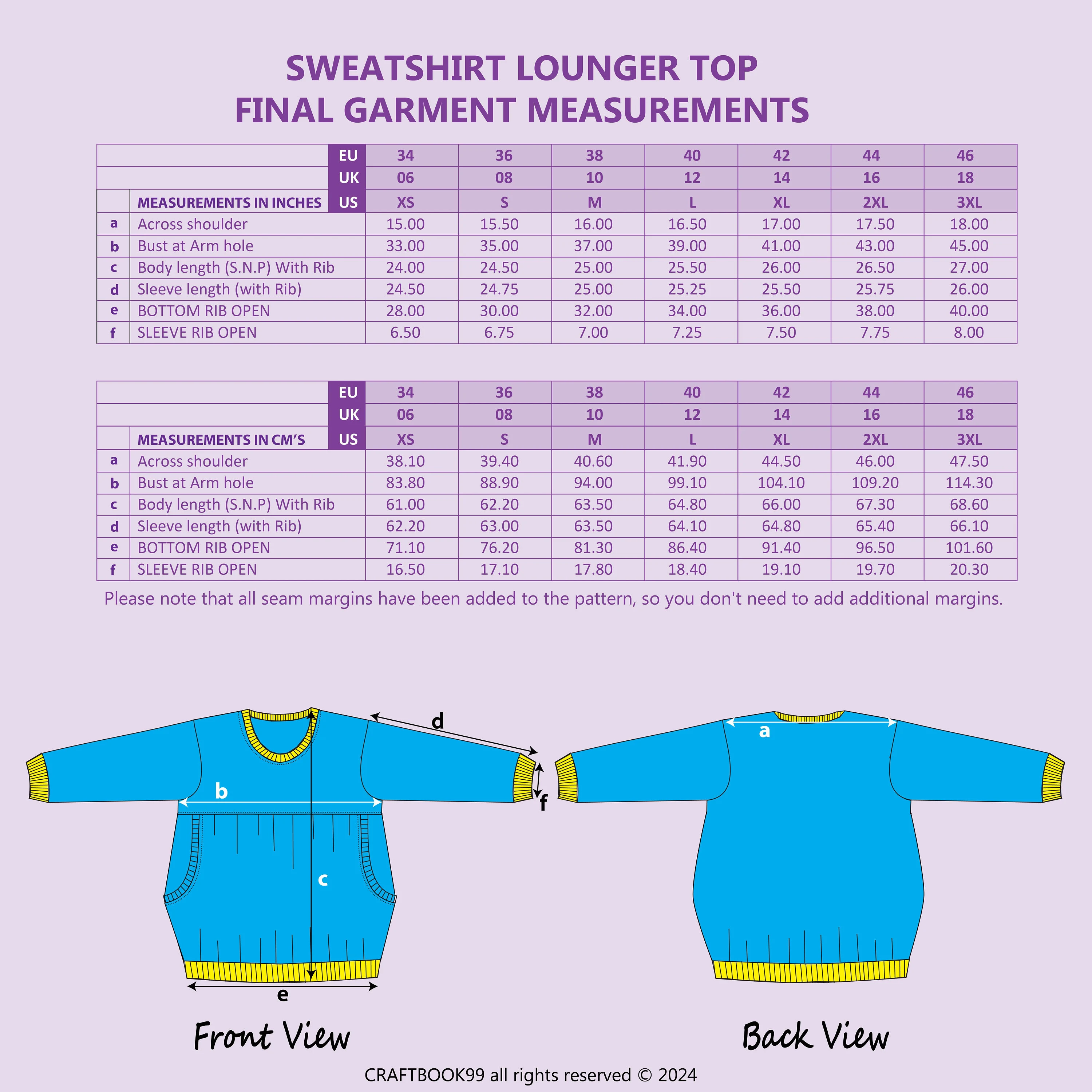 Sweatshirt Lounger Top PDF Sewing Pattern | Winter DIY | Sweater Patterns - image 5