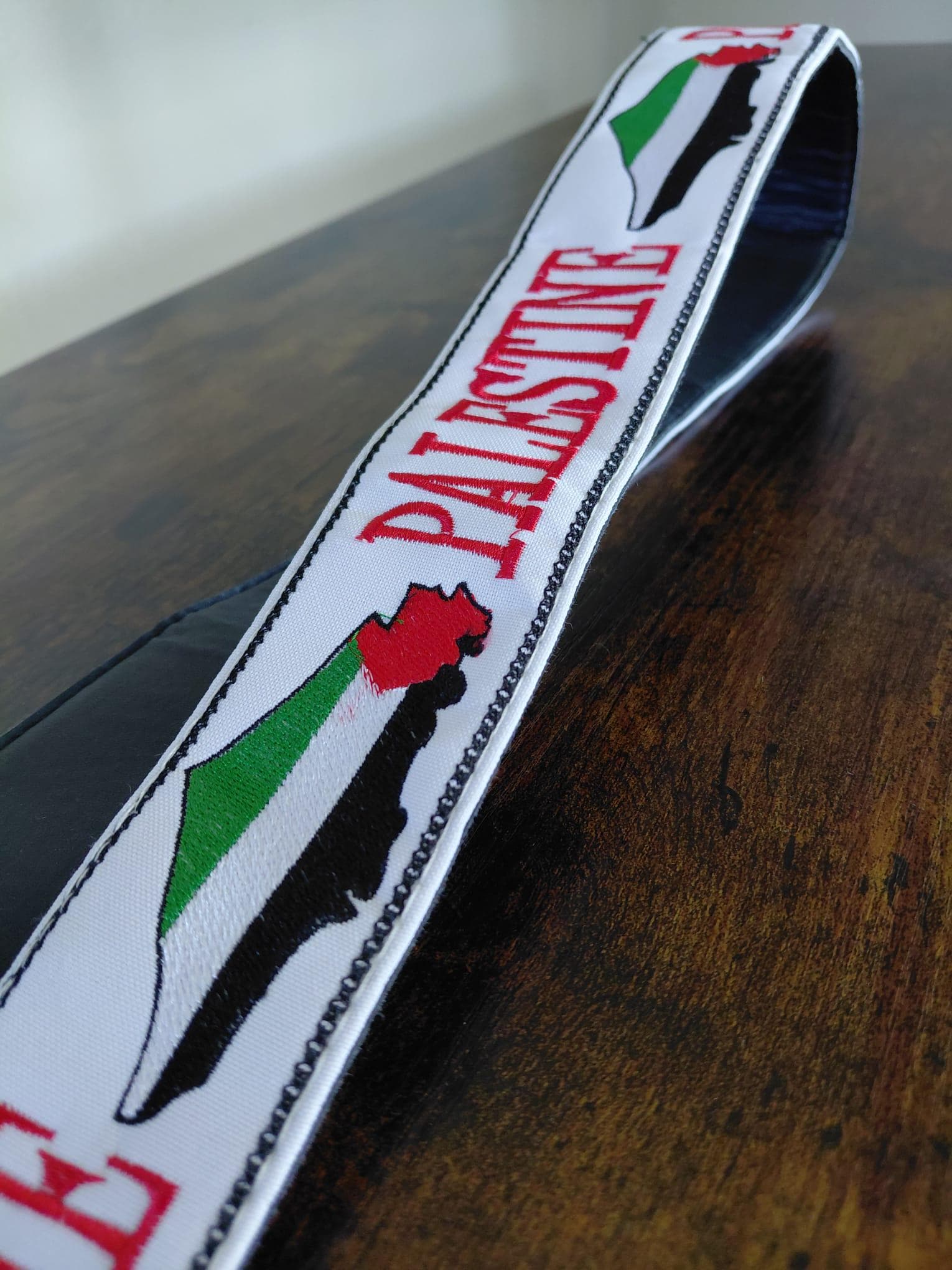 Palestinian Embroidered Tatreez Bag Belt Only White with Palestine map. Not Printed. - image 4