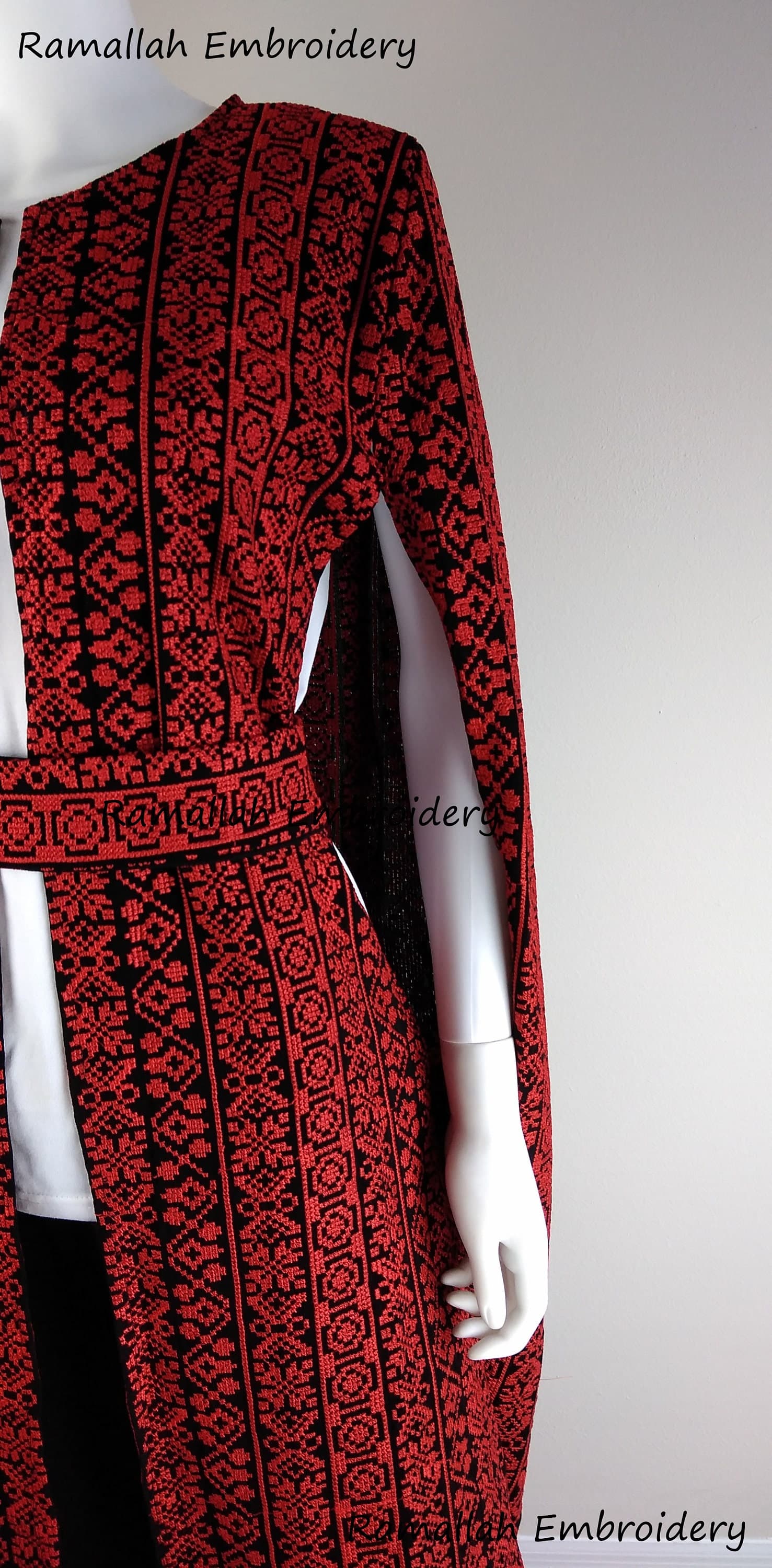 One Size Abaya thobe kaftan Palestinian Embroidery Tatreez - image 5