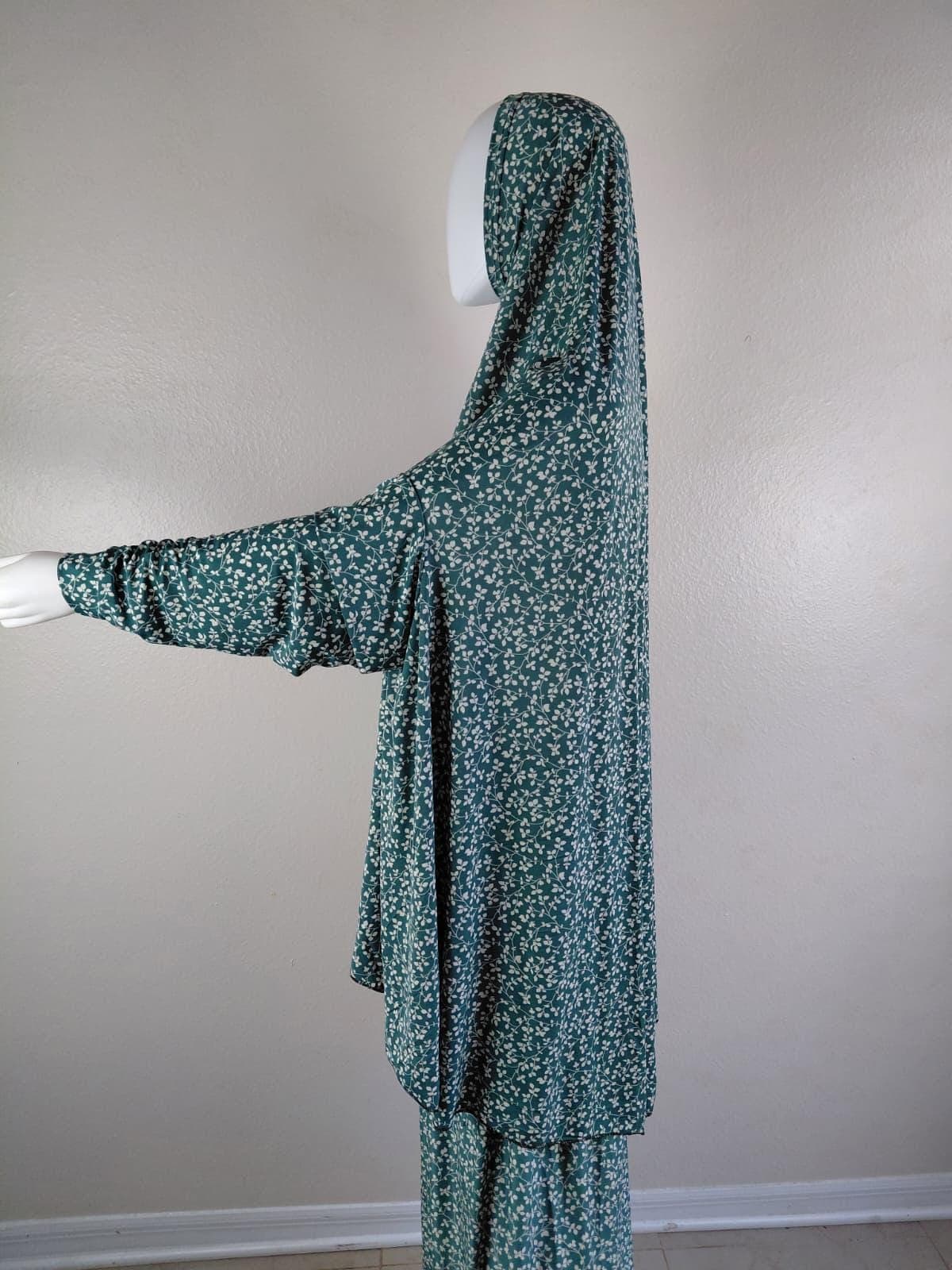 Women's Prayer Dress 2 Pieces with long sleeves flowers matrix high quality. - image 5