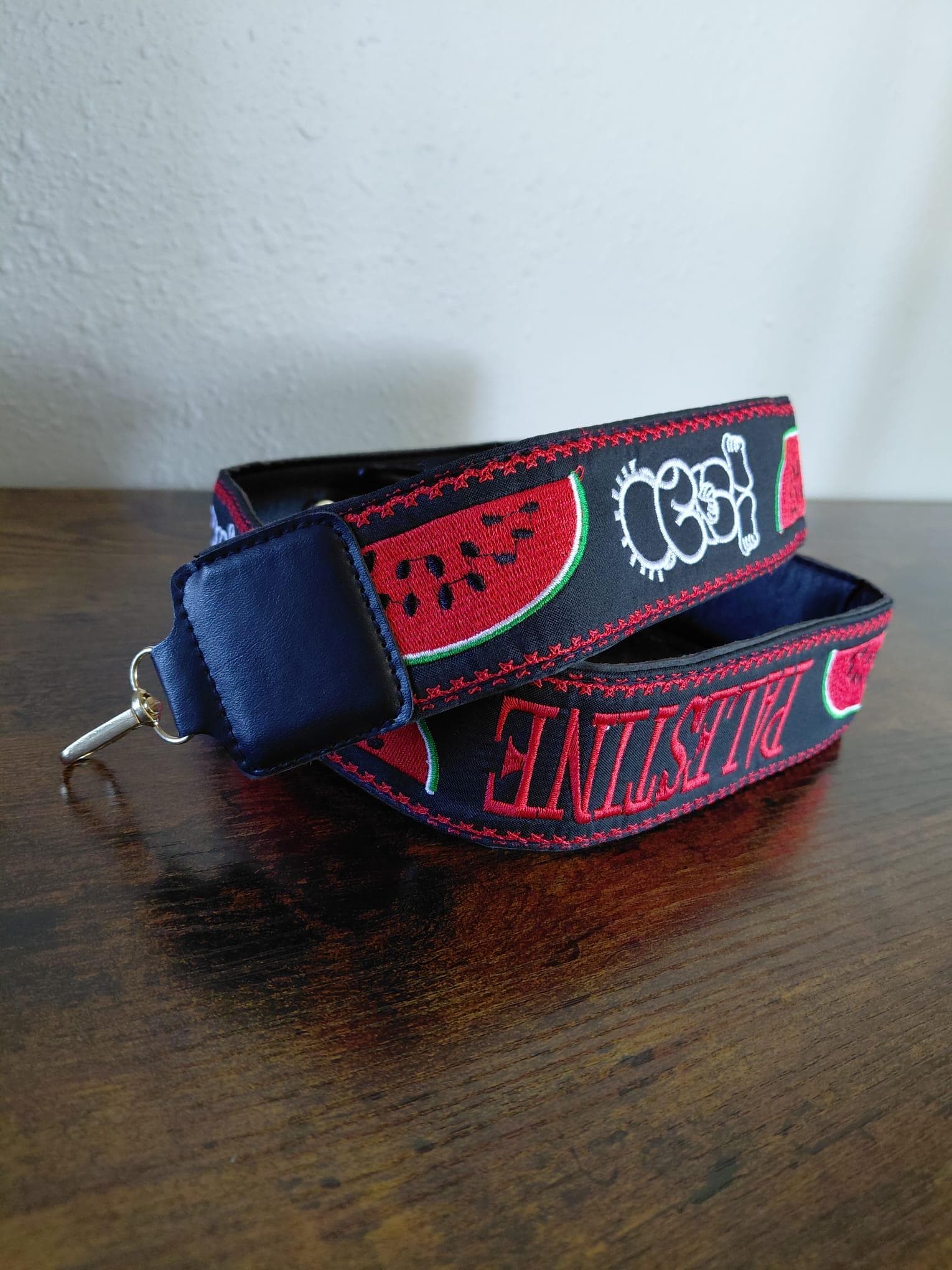 Palestinian Embroidered Tatreez Bag Strap Only Watermelon and Hanzalah.Not Printed. - image 3