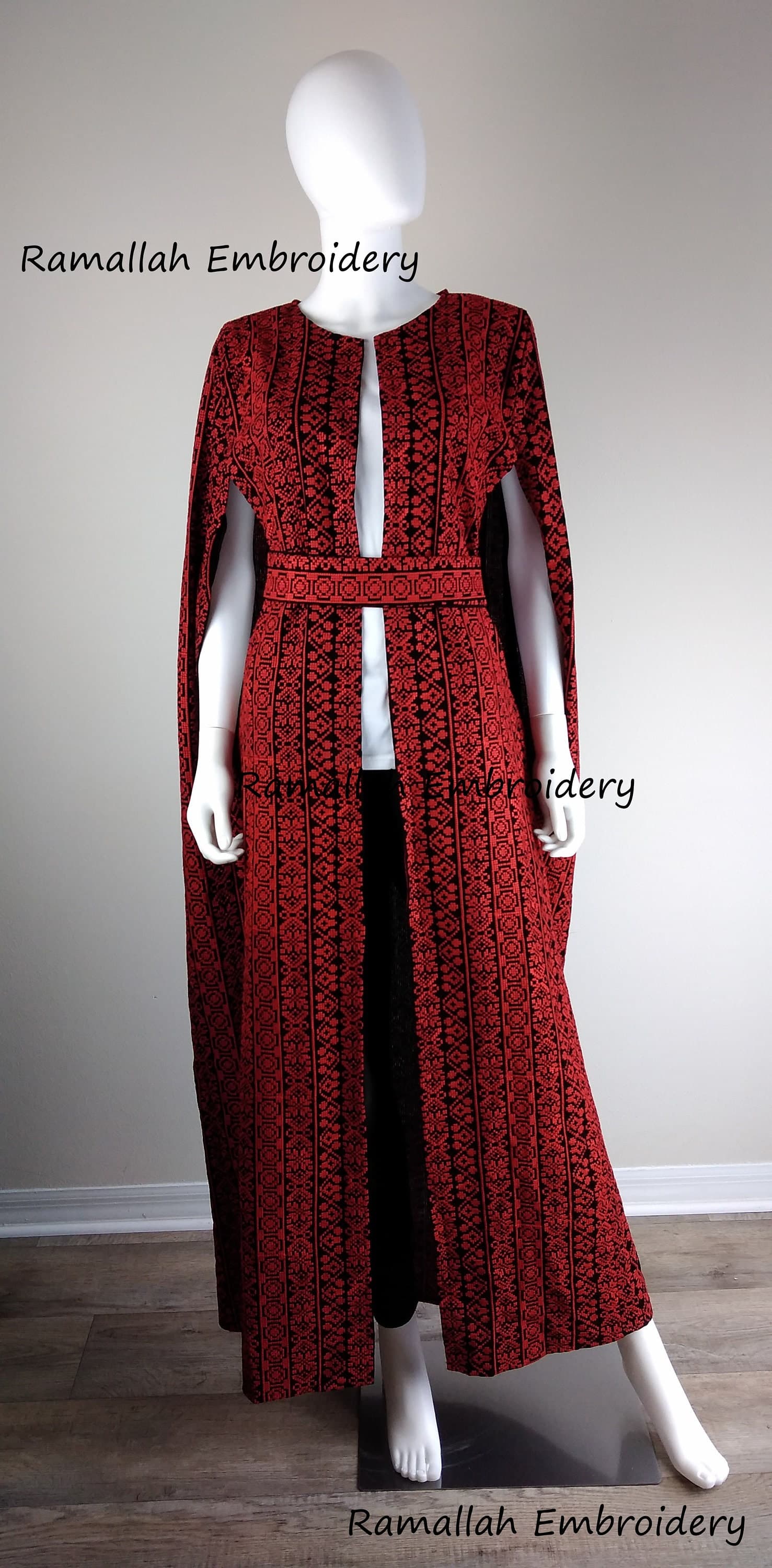 One Size Abaya thobe kaftan Palestinian Embroidery Tatreez