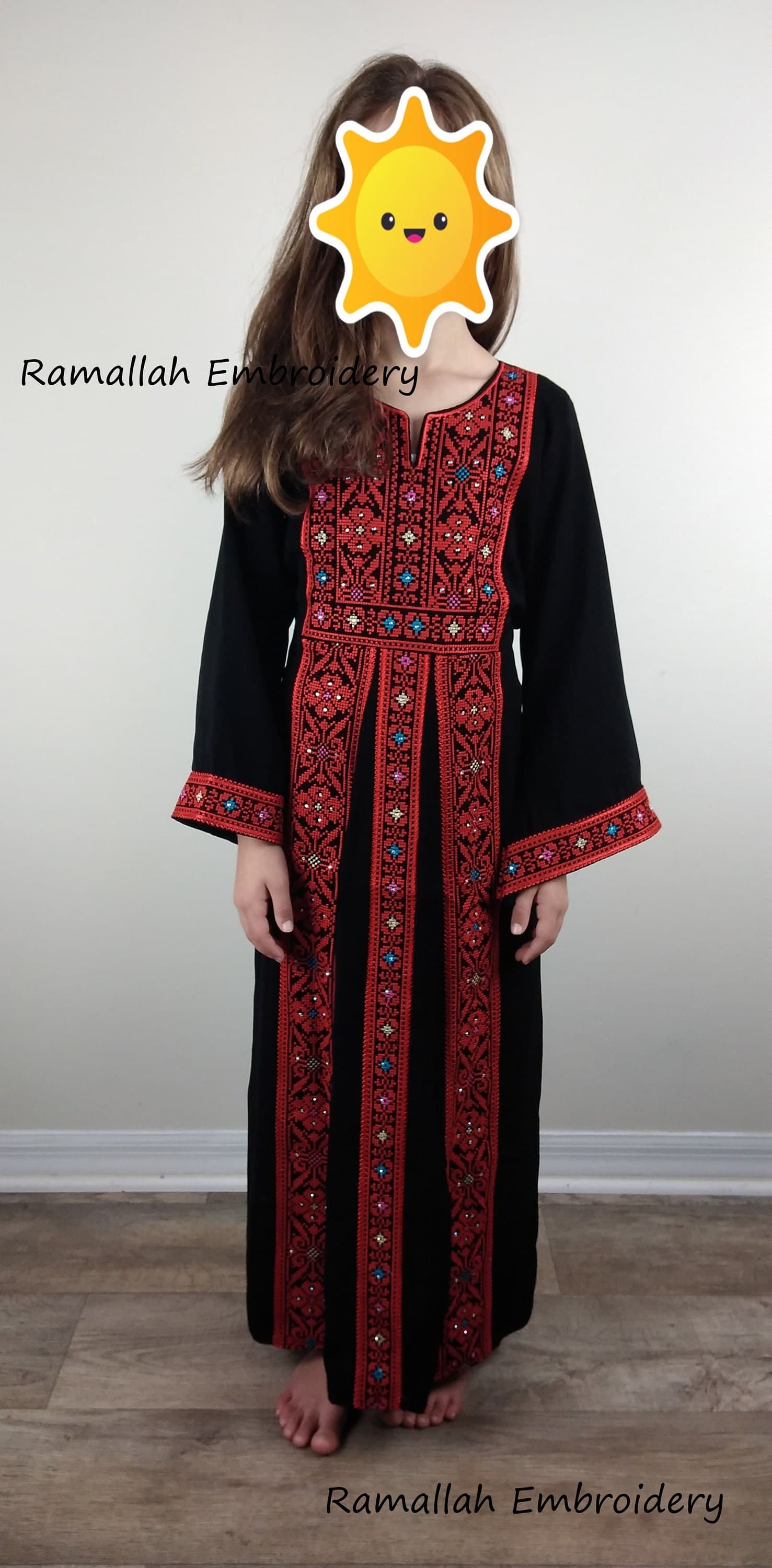 Embroidery Palestinian Girl Dress Thobe Tatreez Heritage Thob