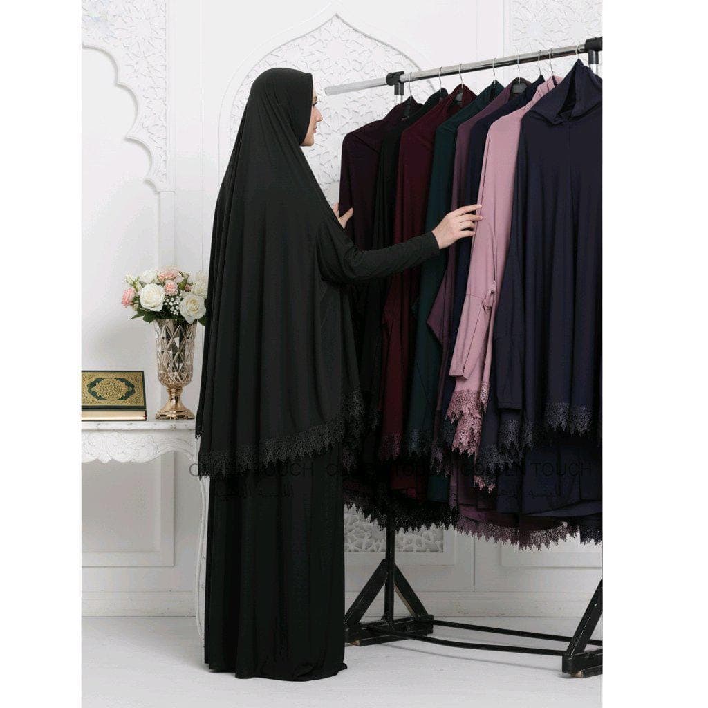 Women's Prayer Dress 2 Pieces with long sleeves Plain colors same colors tassels. - image 4