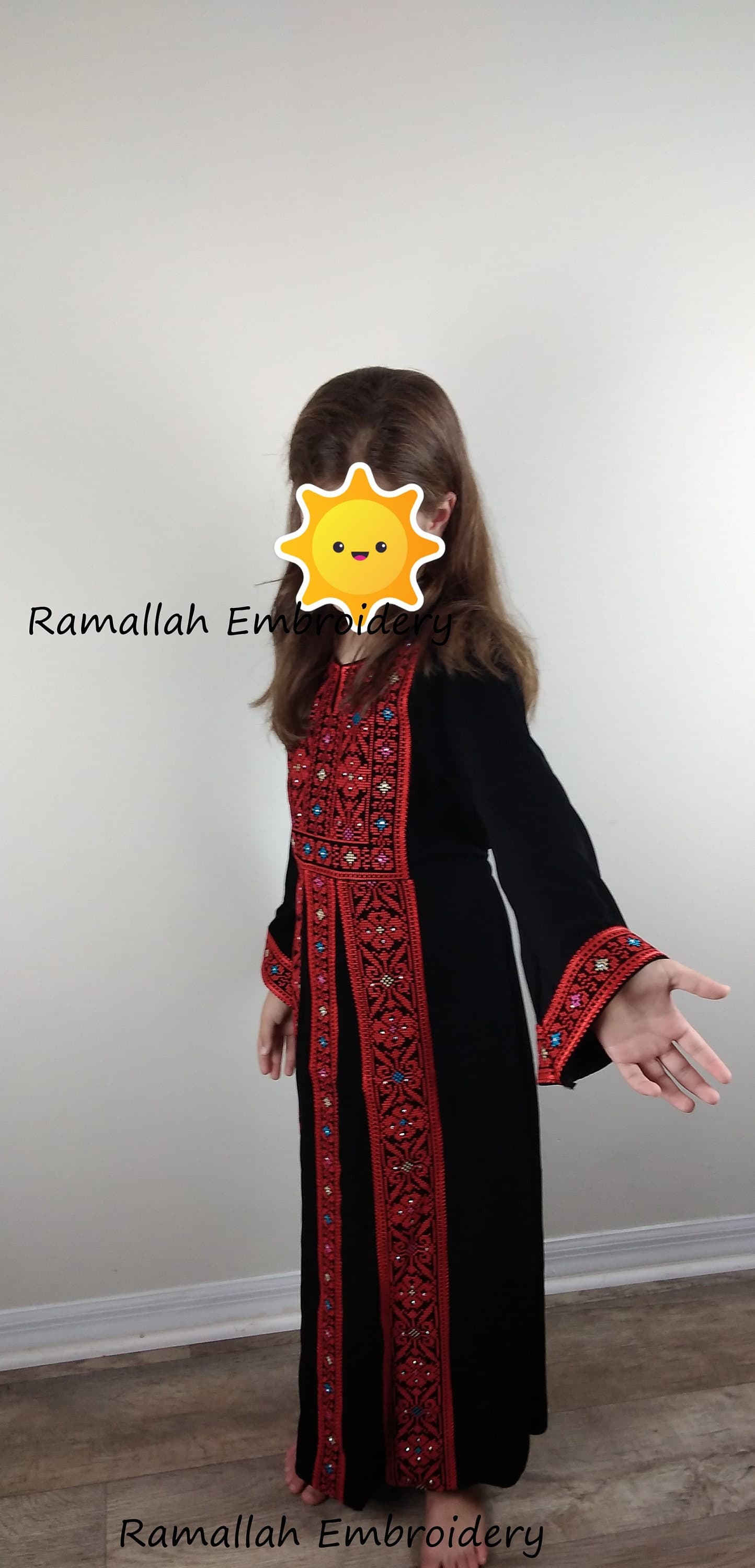 Embroidery Palestinian Girl Dress Thobe Tatreez Heritage Thob - image 5